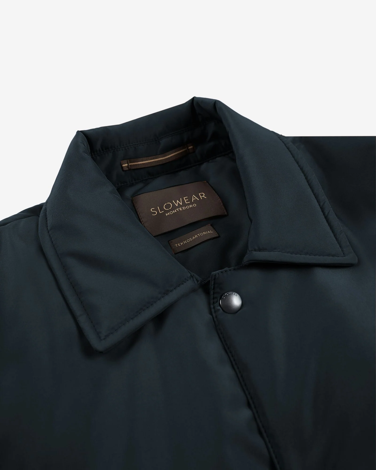 Casual fit technical fabric padded overshirt - Image 6