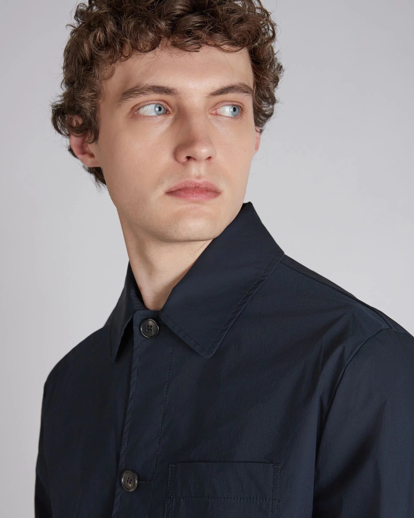 Cotton and technical fabric shirt - Image 4