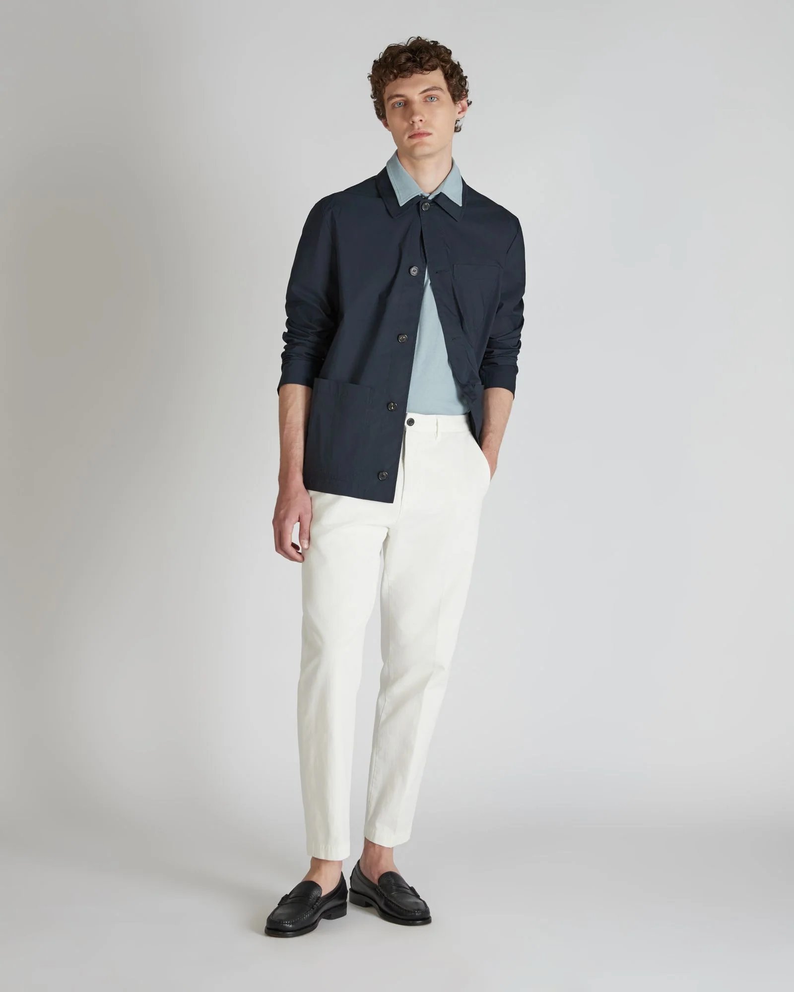 Cotton and technical fabric shirt - Image 5