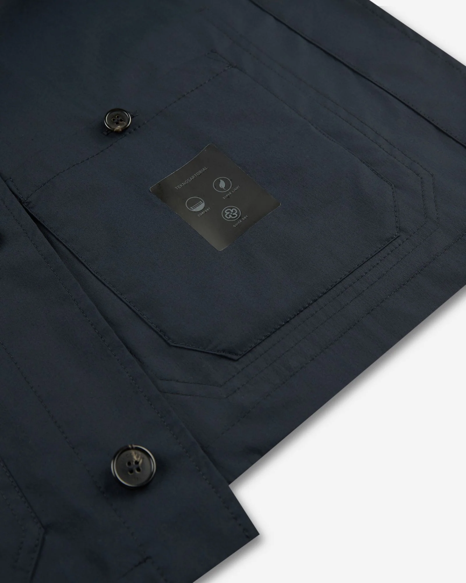 Cotton and technical fabric shirt - Image 7