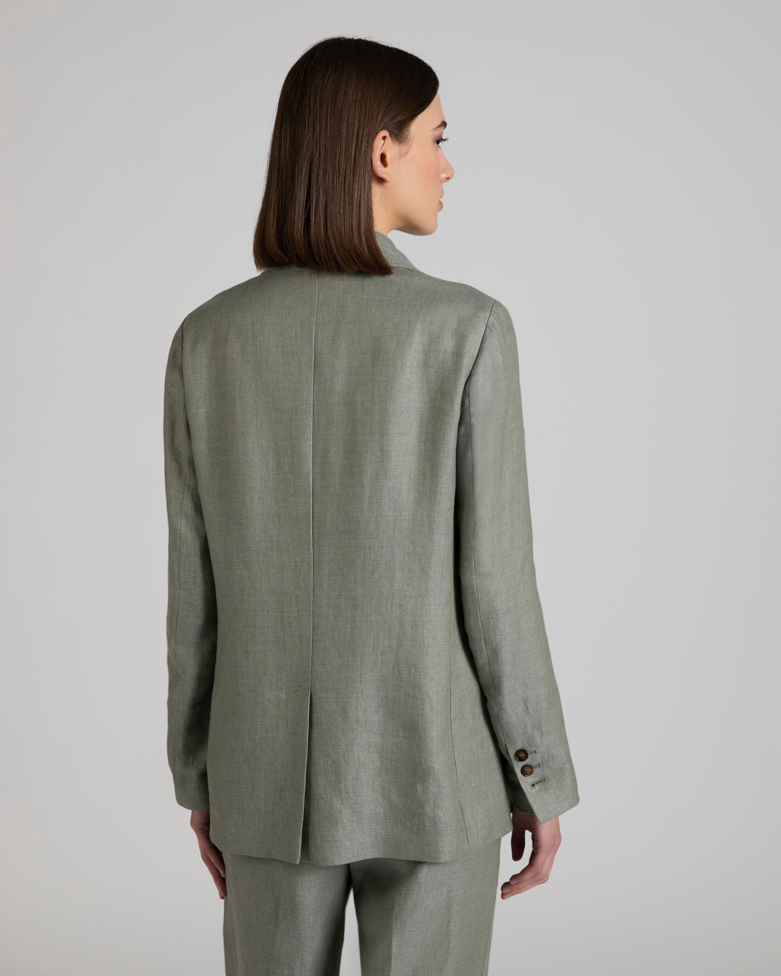 Double-breasted linen jacket - Image 3
