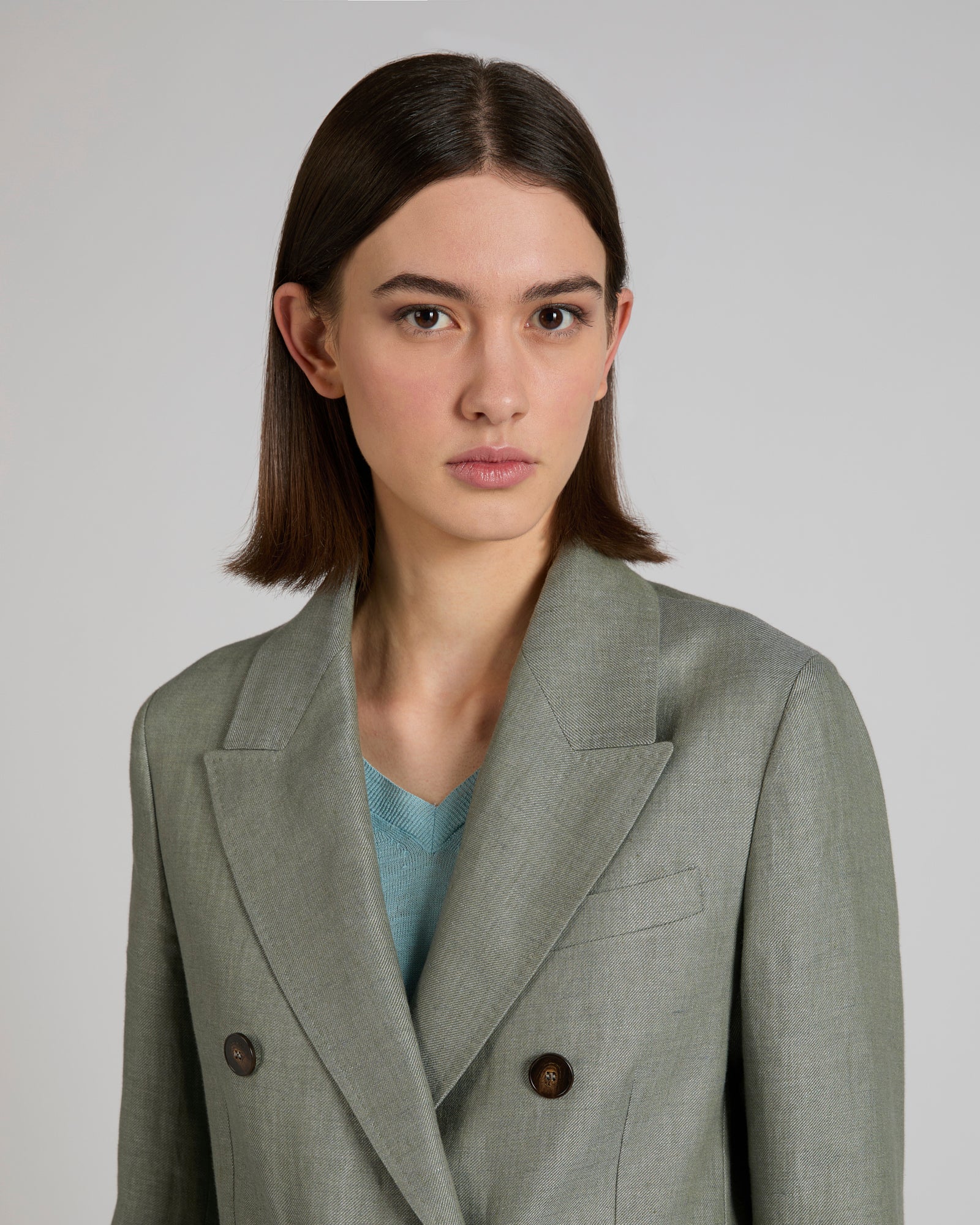 Double-breasted linen jacket - Image 4