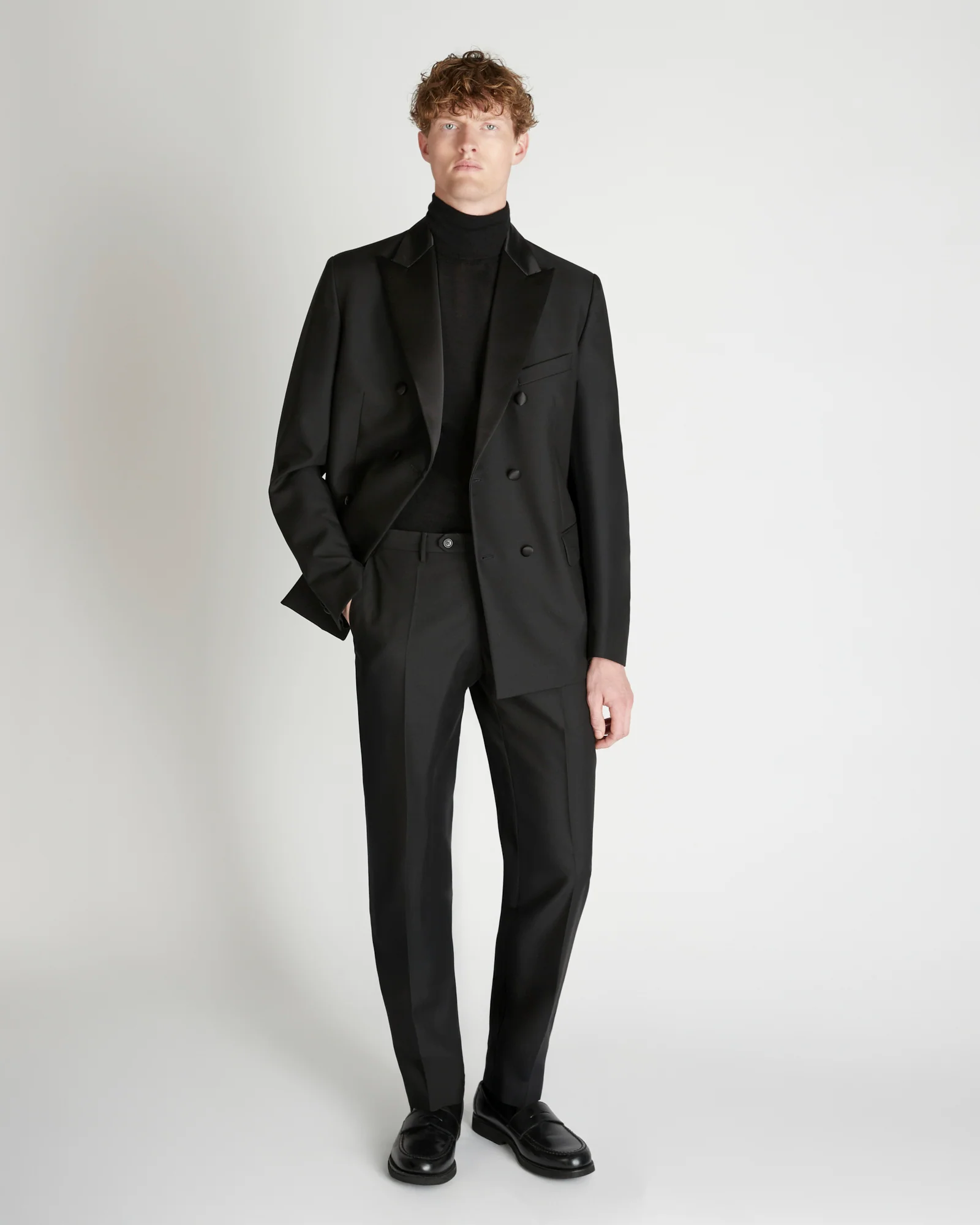 Double-breasted wool and mohair twill jacket - Image 5