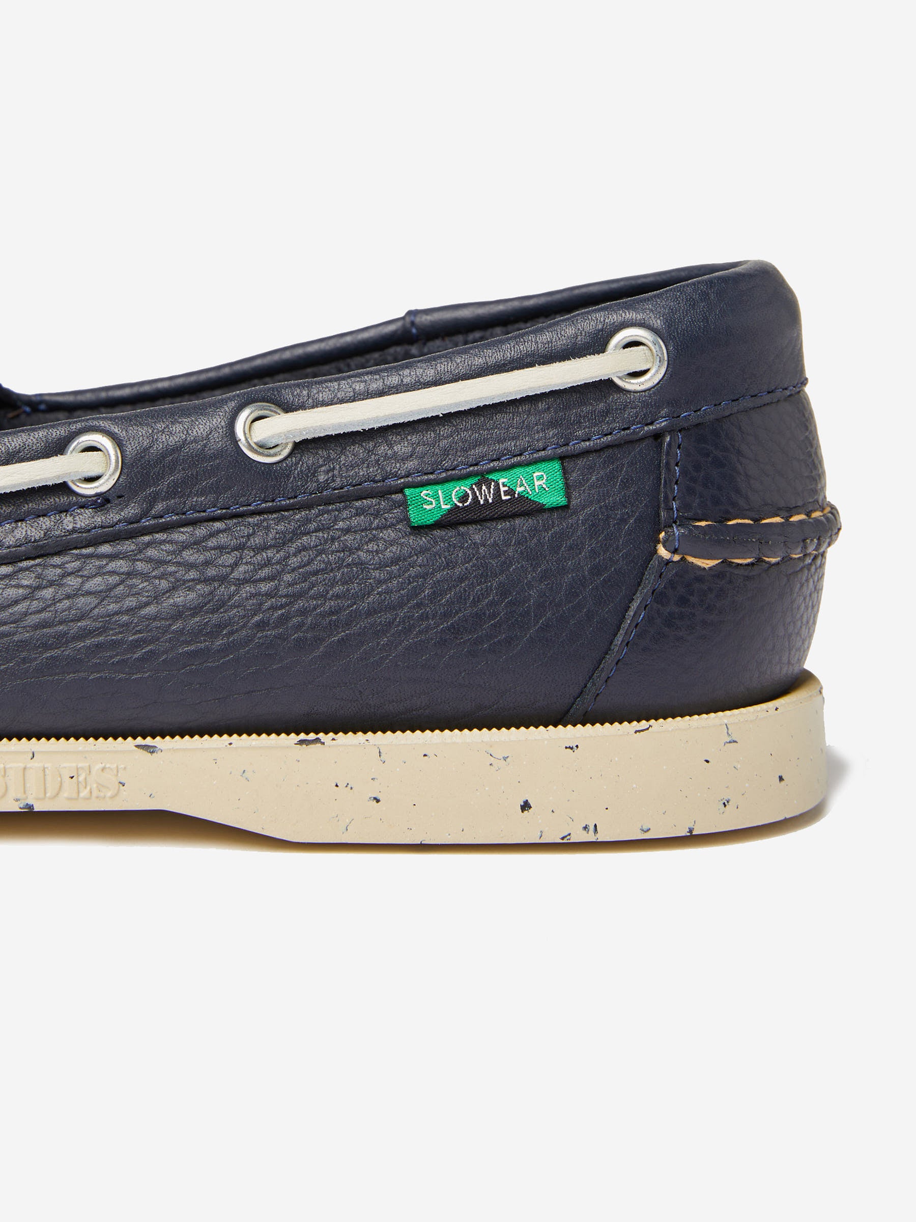 Hammered leather boat shoe - Image 6