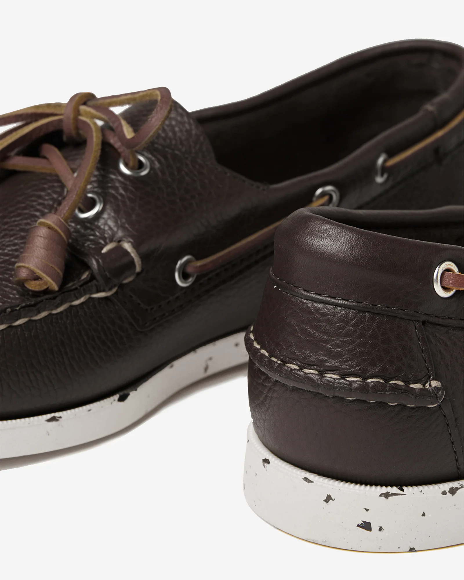 Hammered leather boat shoe - Image 3