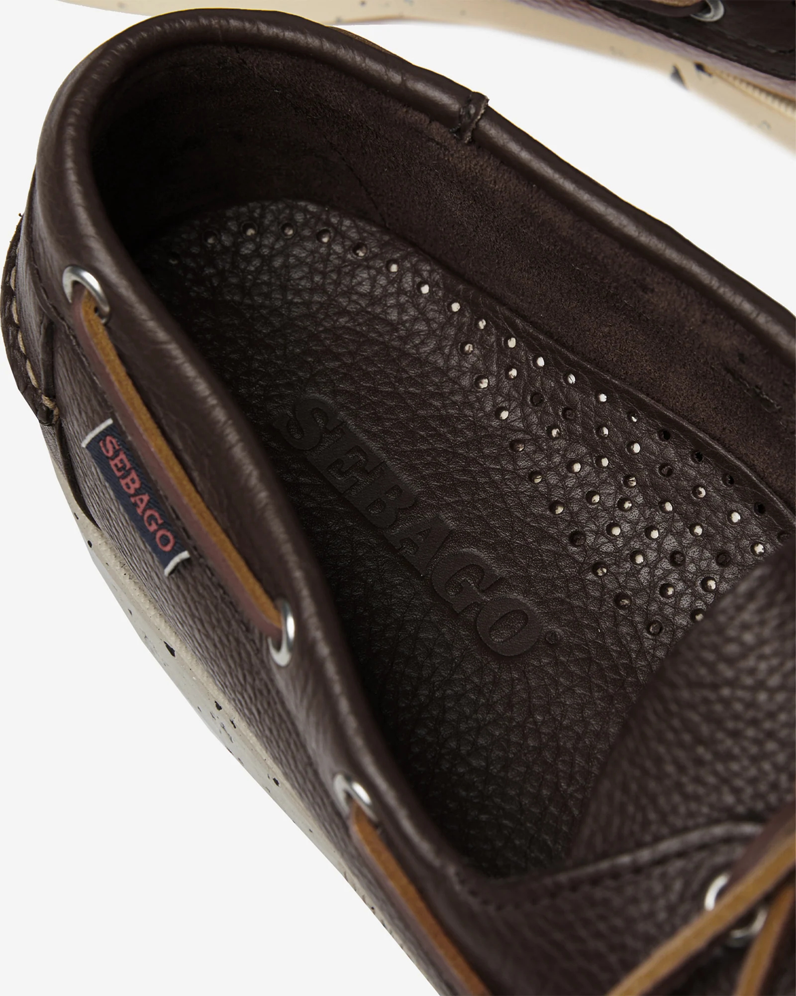 Hammered leather boat shoe - Image 5