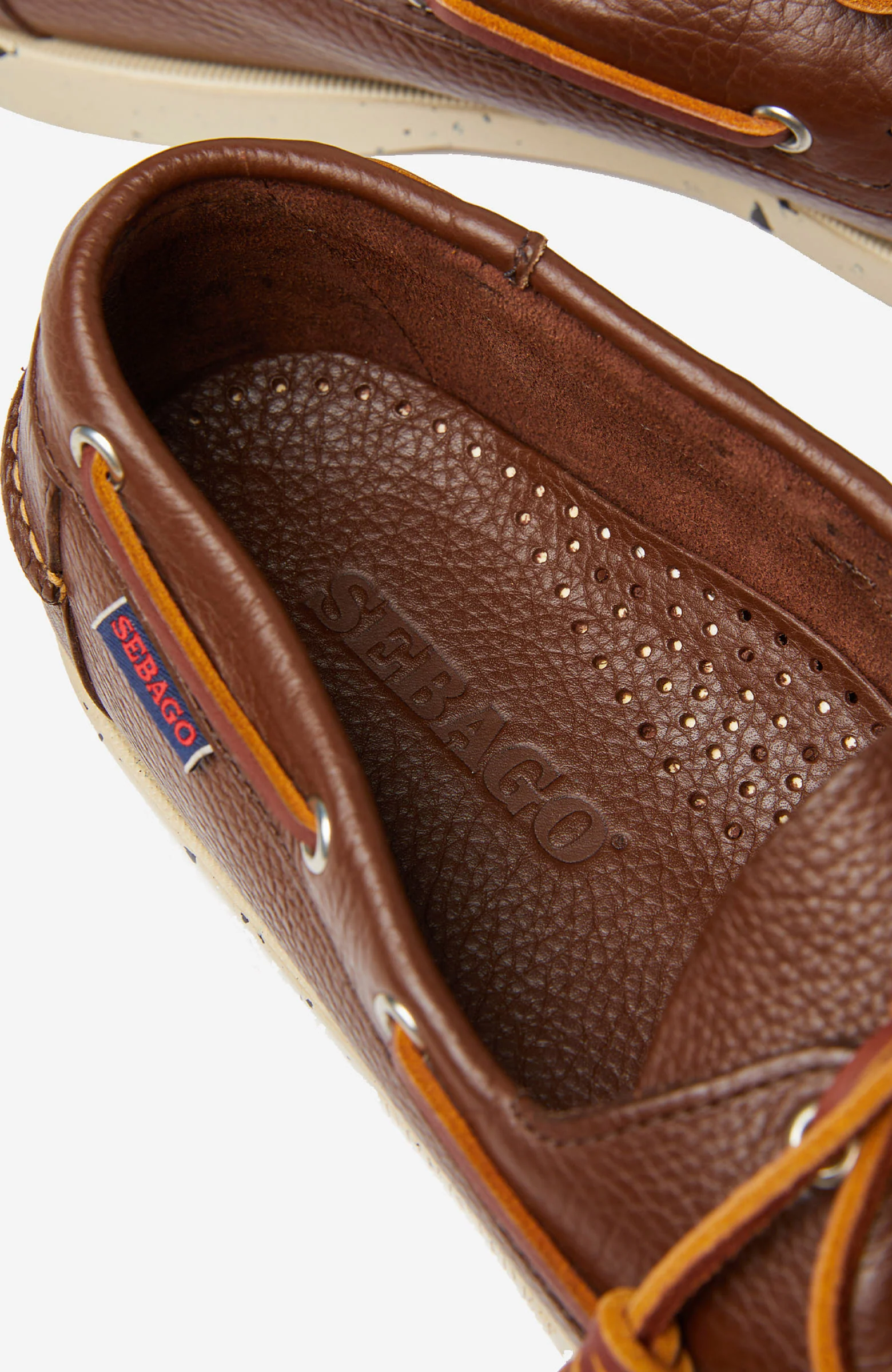 Hammered leather boat shoe - Image 5