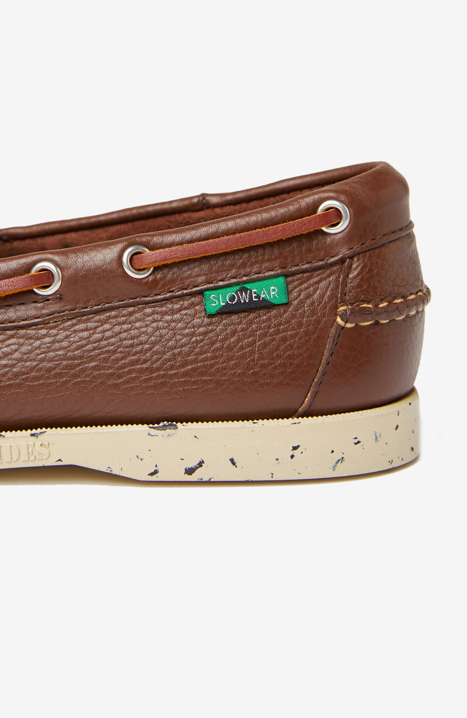 Hammered leather boat shoe - Image 6