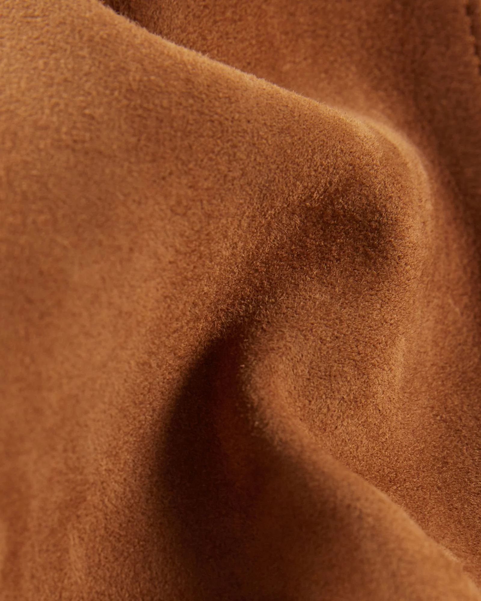 Loose fit leather suede overshirt - Image 7