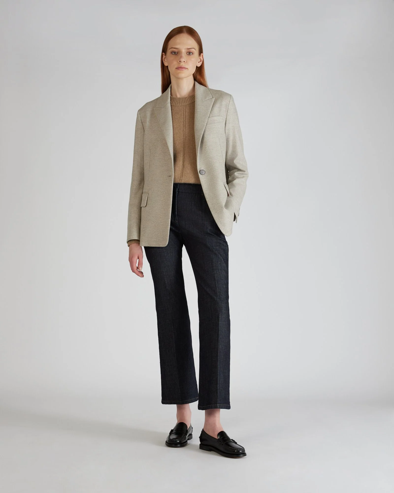 Regular fit crewneck sweater in wool and Angora - Image 5