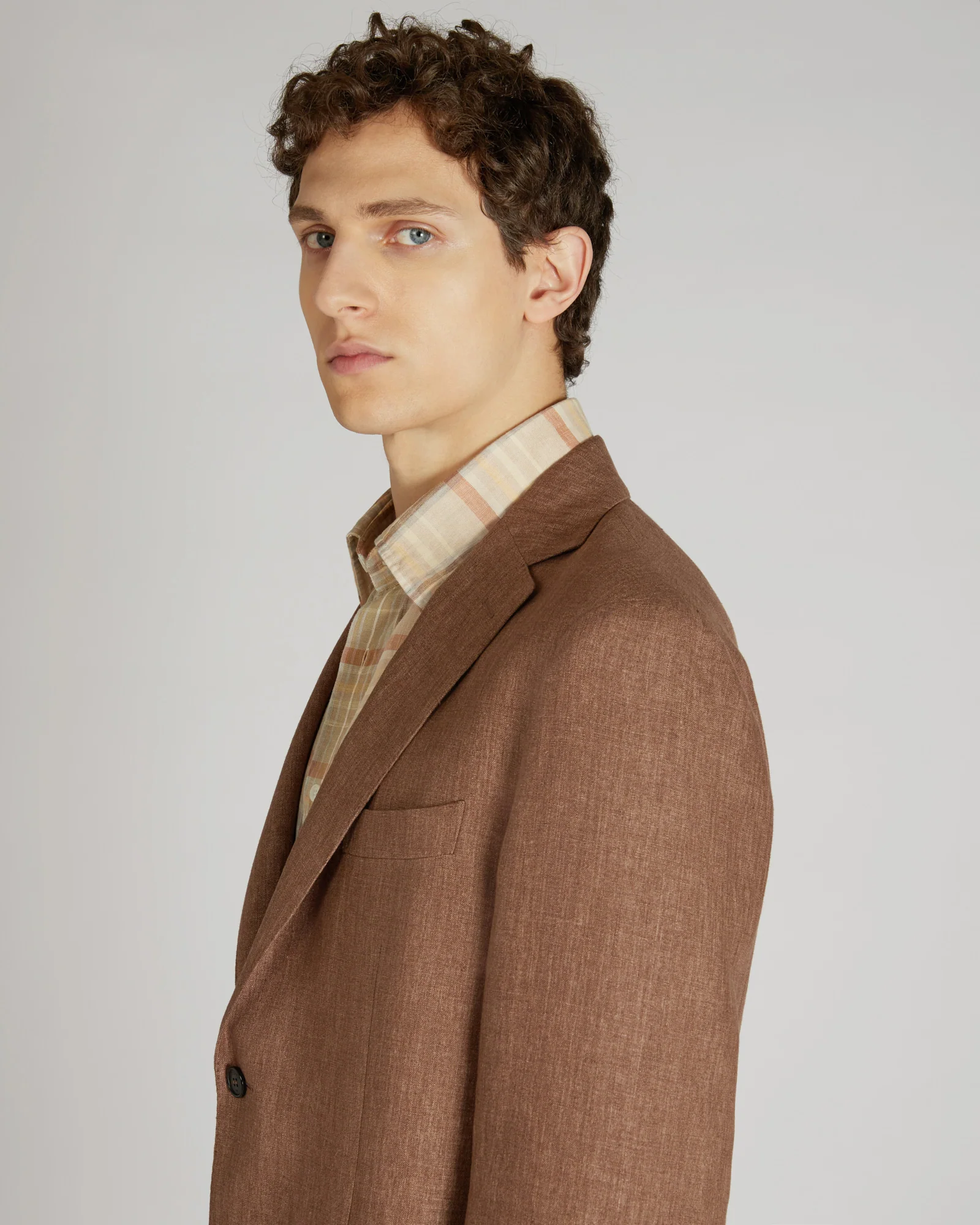 Regular-fit delavé linen jacket - Image 4