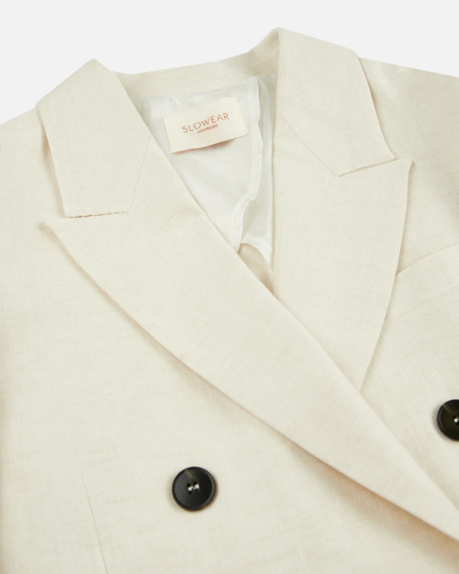 Regular fit double-breasted linen jacket - Image 6