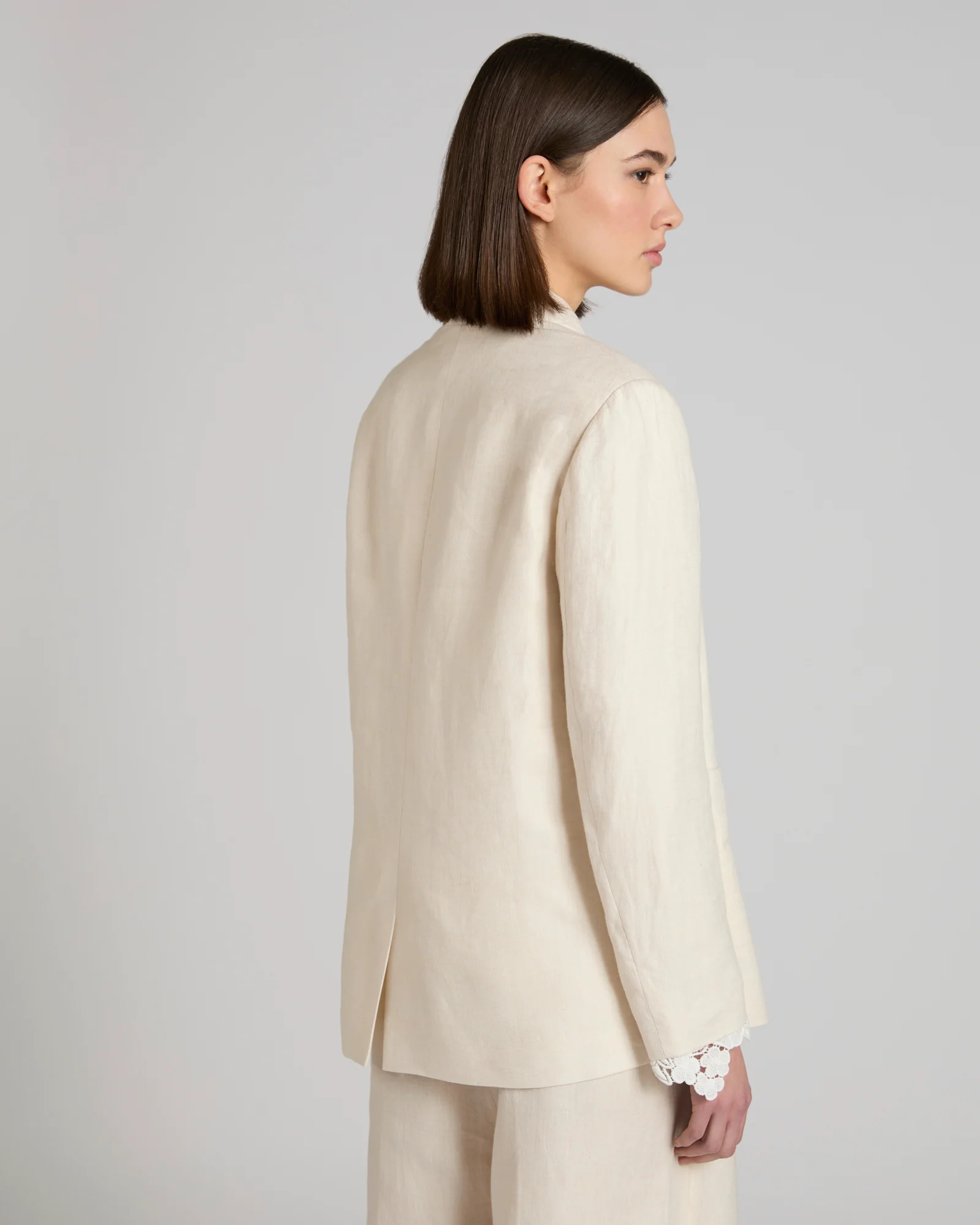 Regular fit linen jacket - Image 3