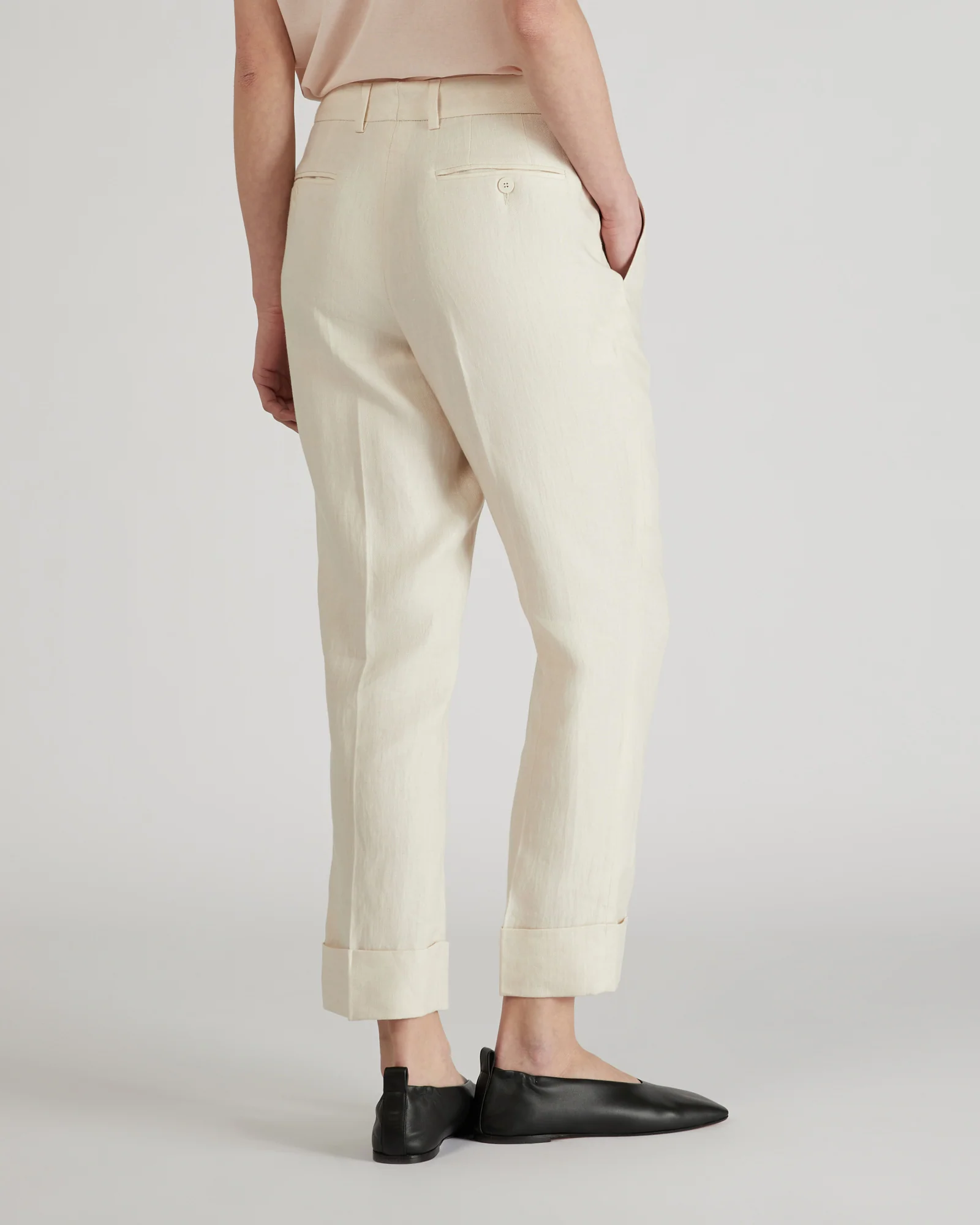 Regular fit linen trousers - Image 3