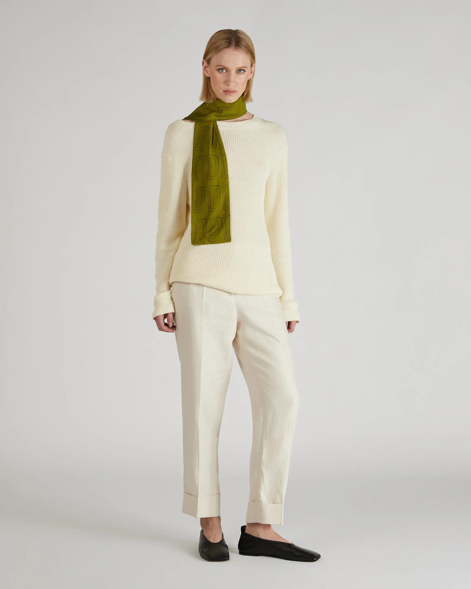 Regular fit linen trousers - Image 5