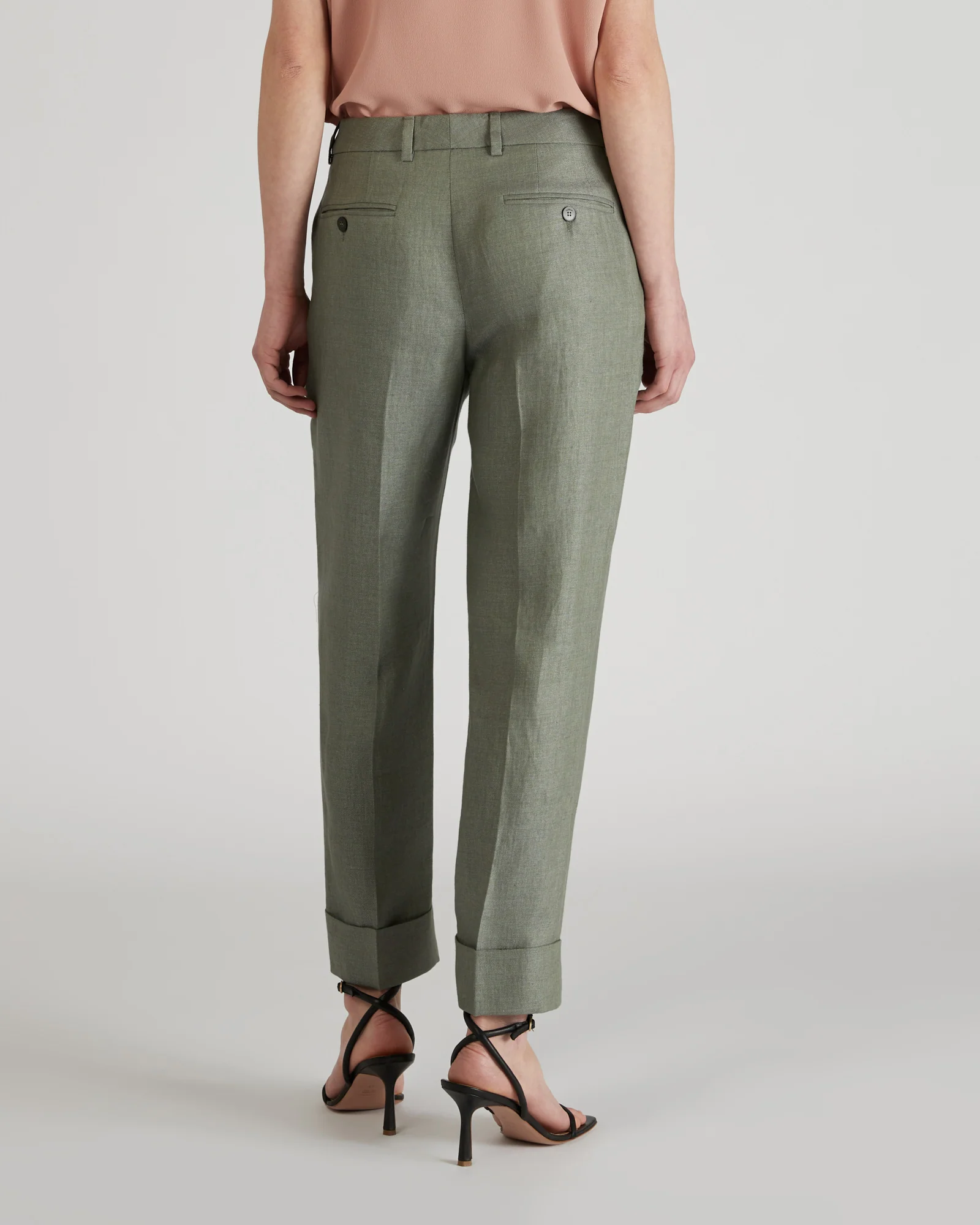 Regular fit linen trousers - Image 3