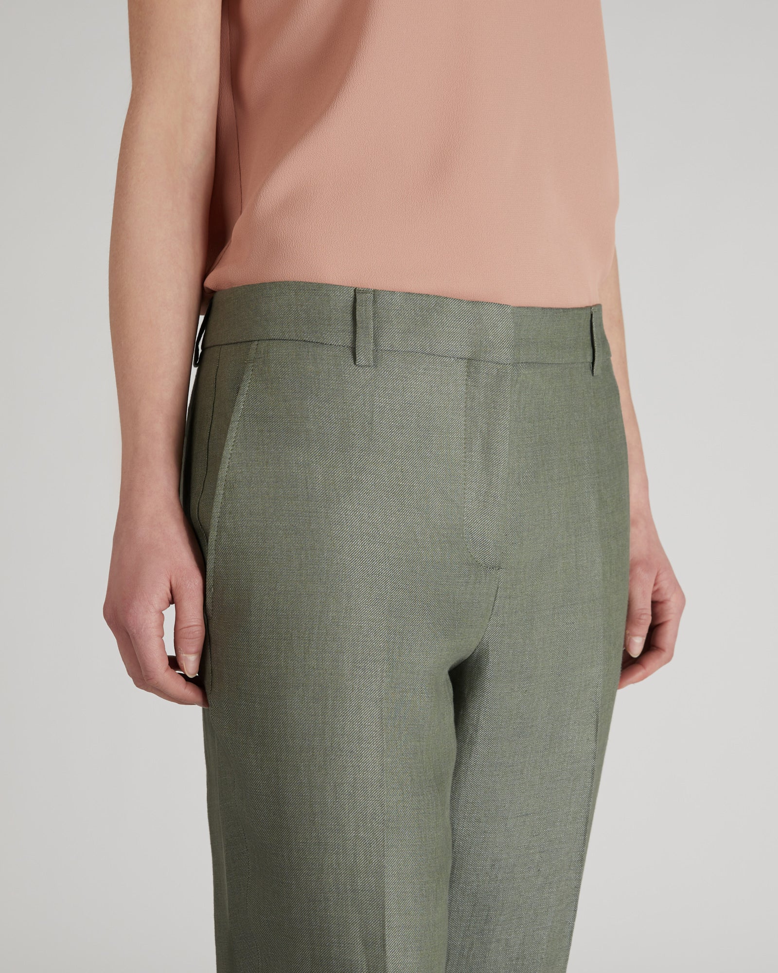 Regular fit linen trousers - Image 4