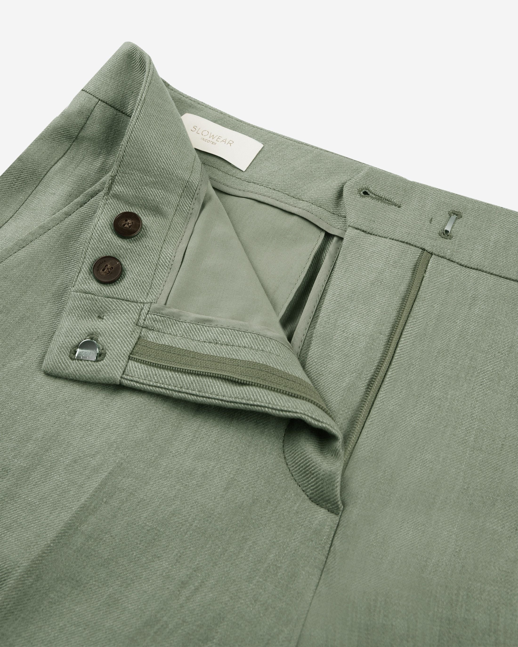 Regular fit linen trousers - Image 6