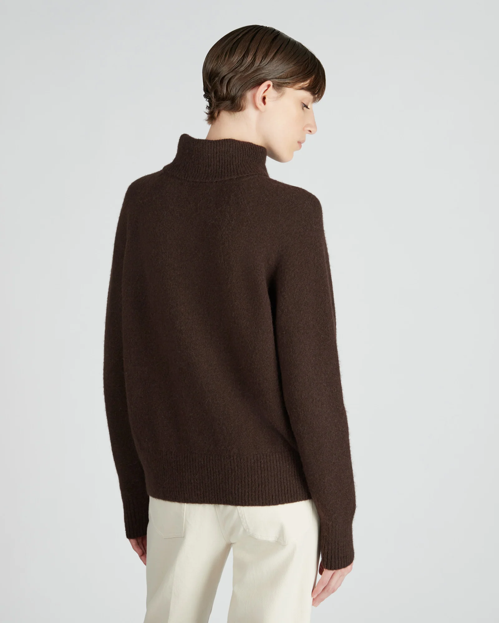 Regular fit polo neck in wool and Alpaca - Image 3