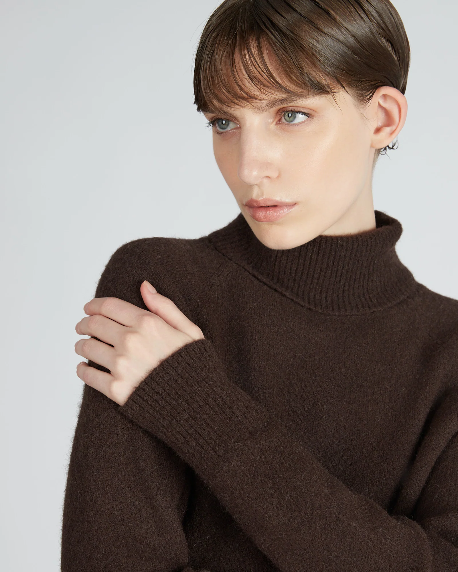 Regular fit polo neck in wool and Alpaca - Image 4