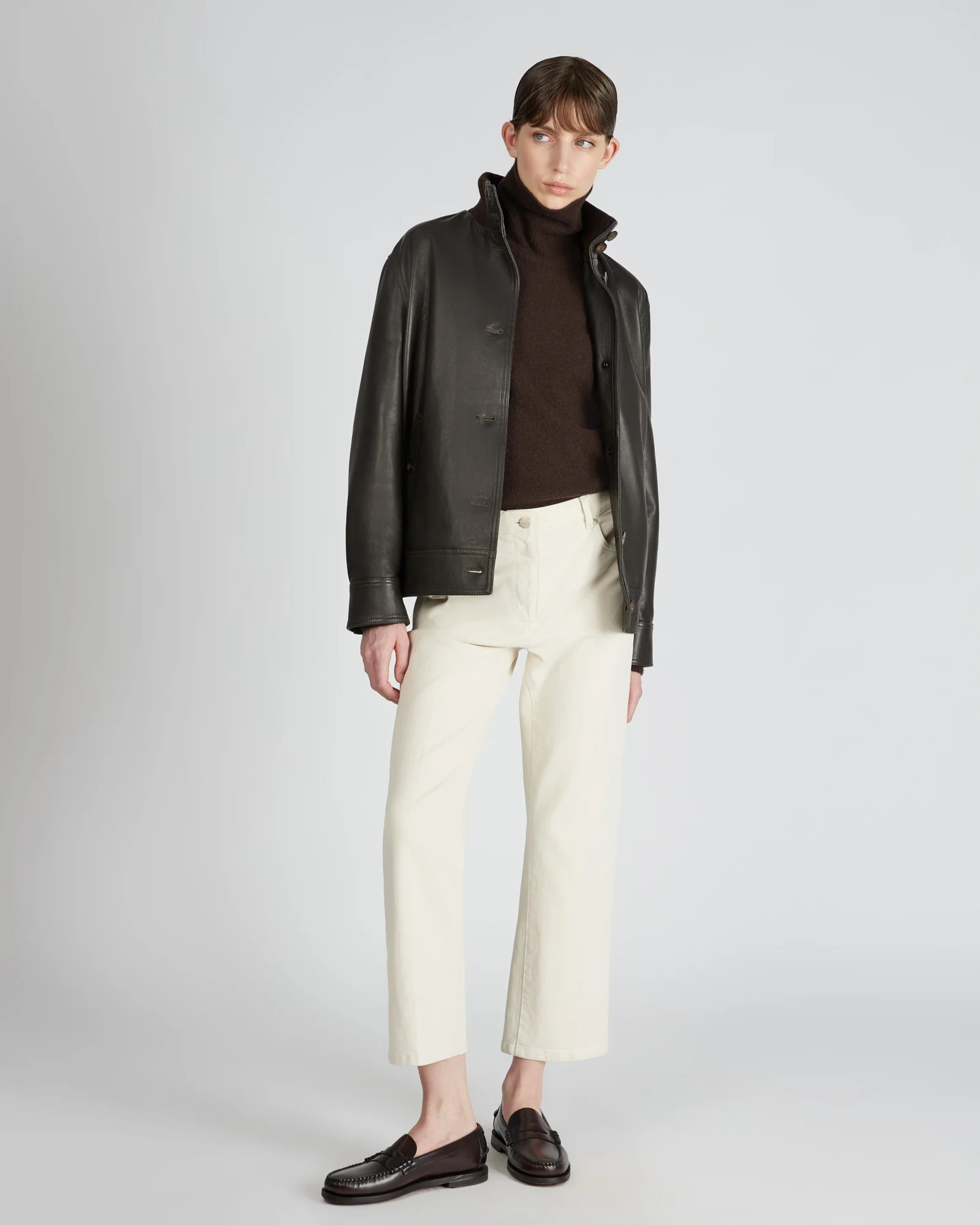 Regular fit polo neck in wool and Alpaca - Image 5