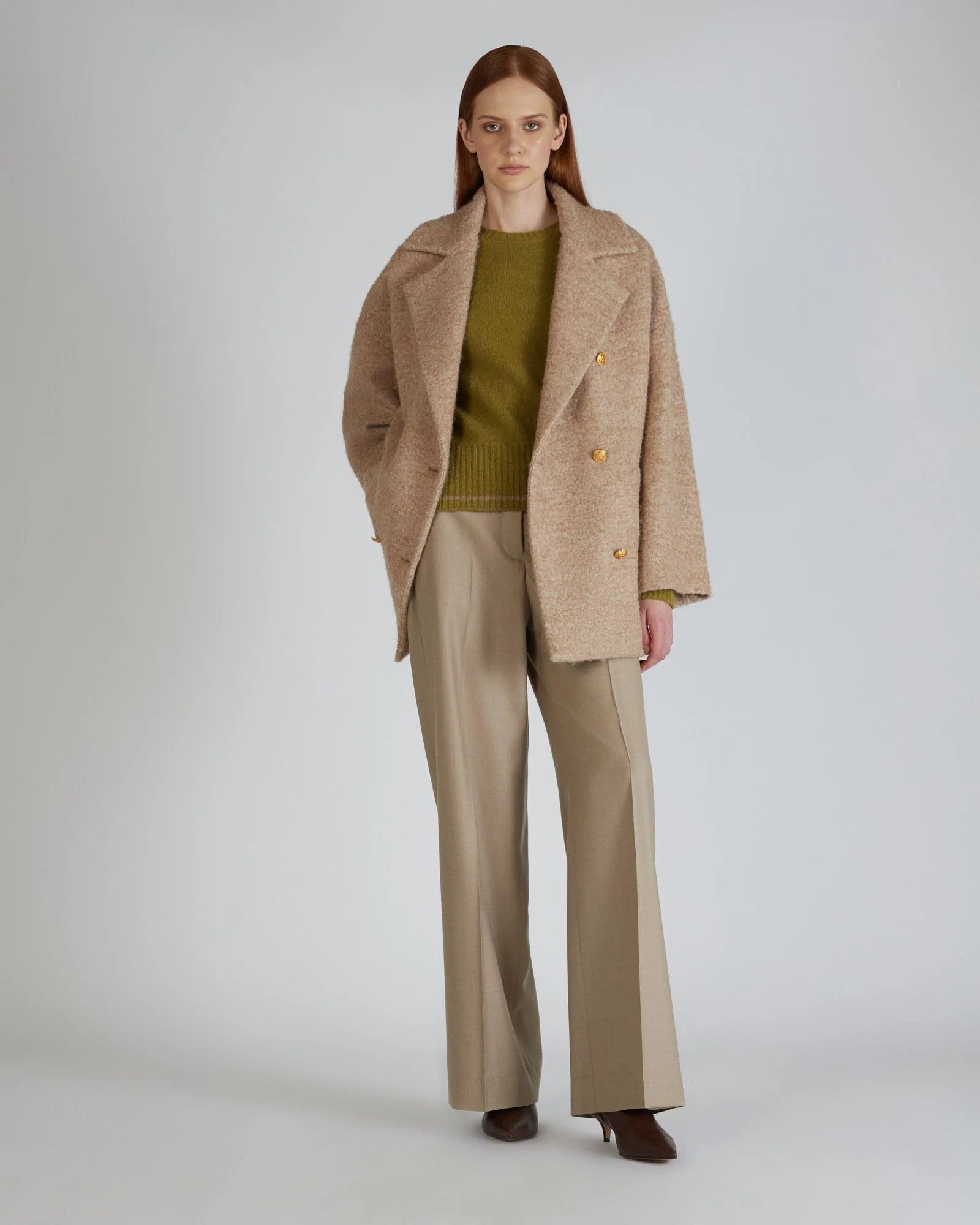 Regular fit trousers in stretch flannel - Image 5