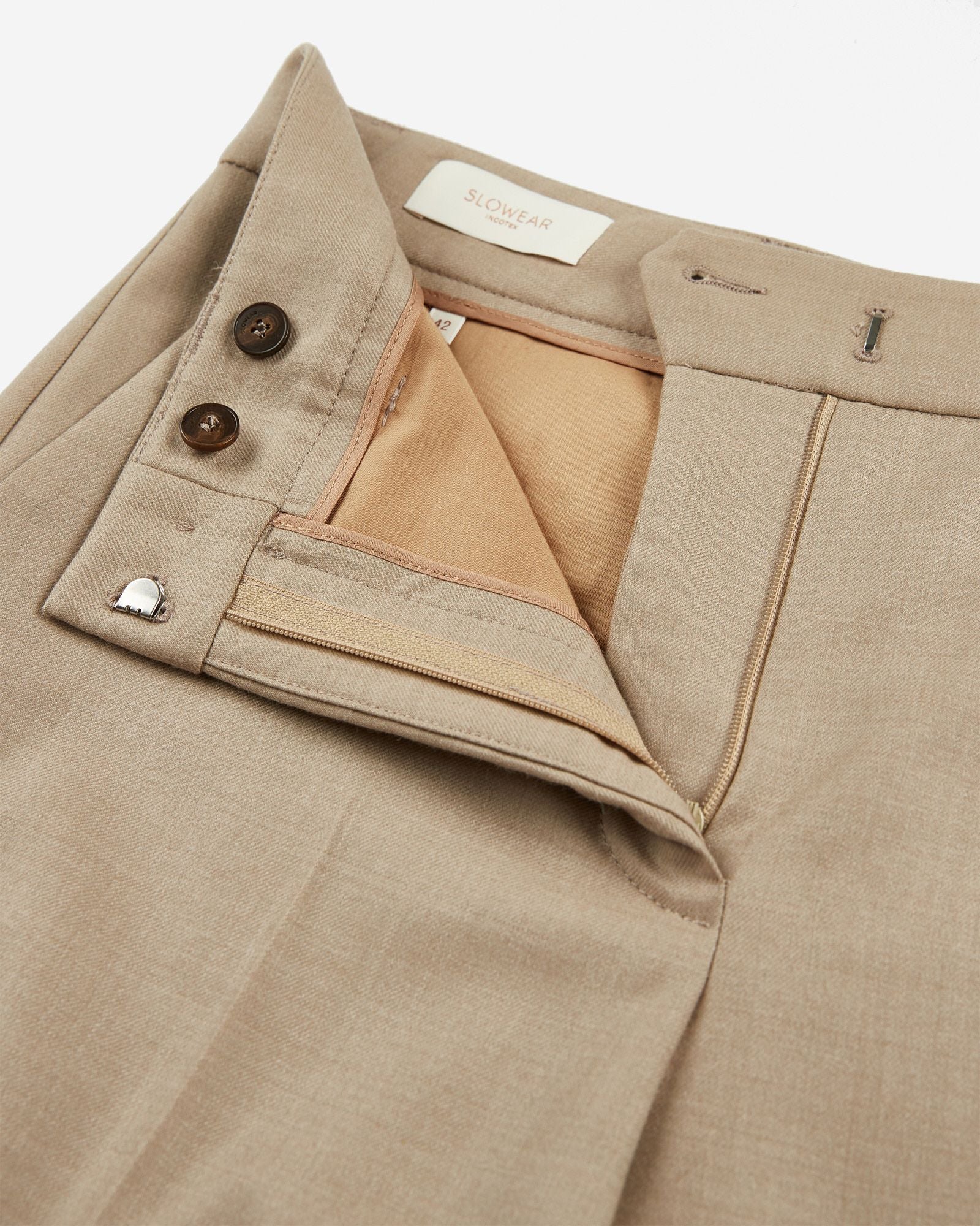 Regular fit trousers in stretch flannel - Image 6