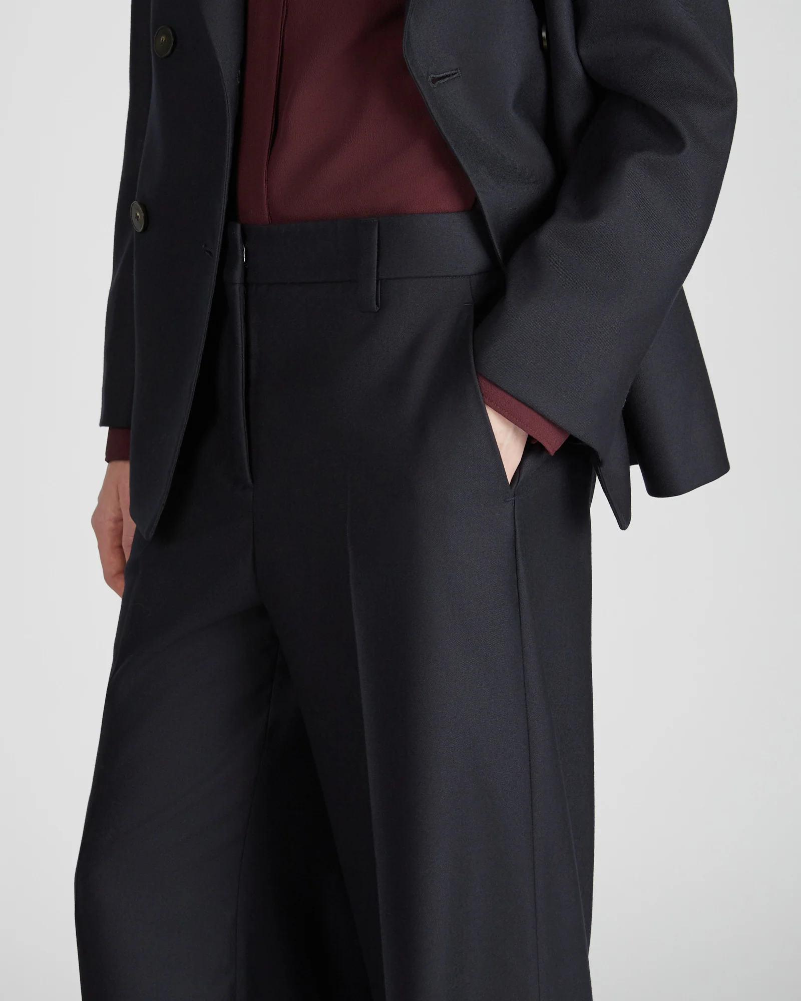 Regular fit trousers in stretch flannel - Image 4