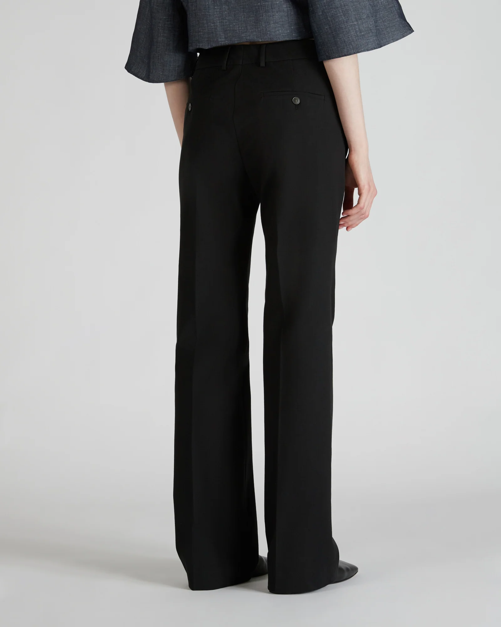 Regular fit trousers in two-way stretch gabardine - Image 3