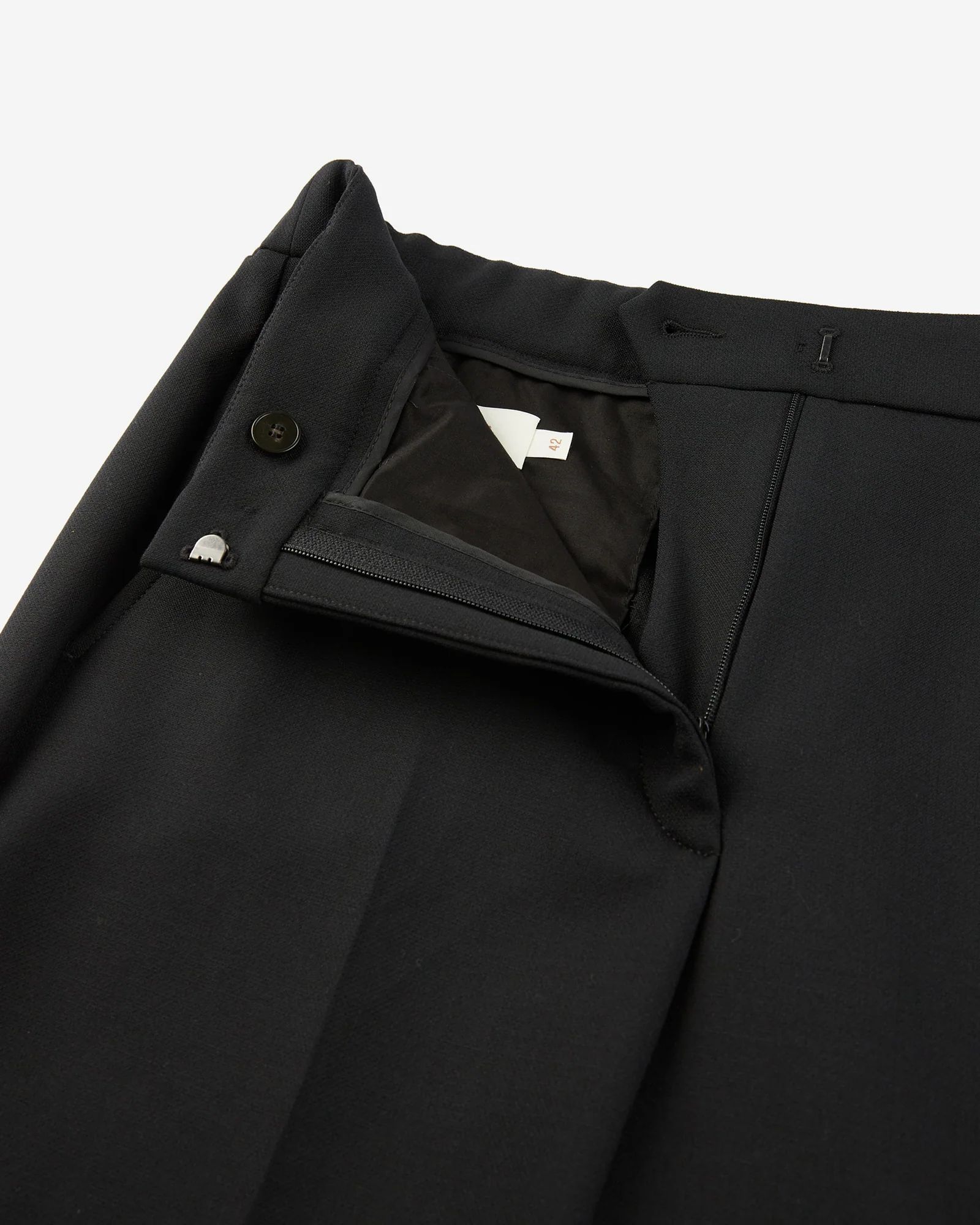 Regular fit trousers in two way stretch wool - Image 6