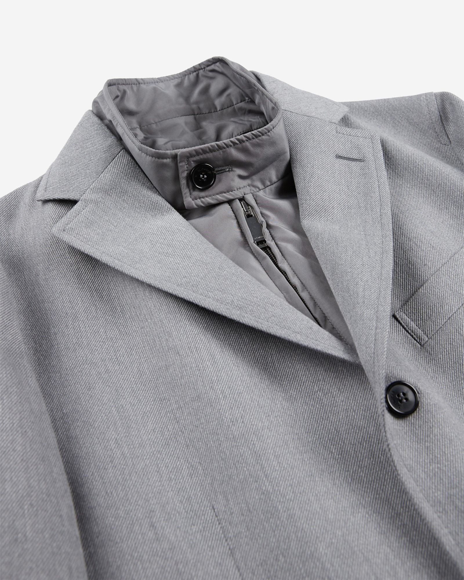 Regular fit wool and cotton drill jacket - Image 6