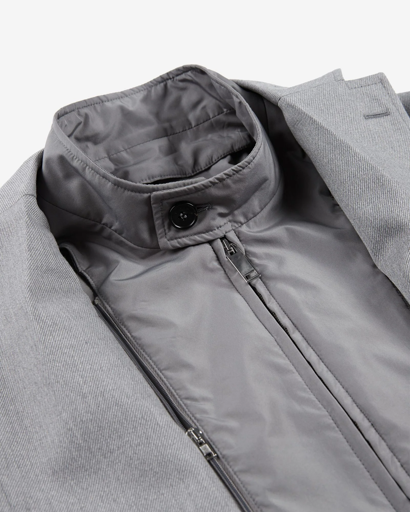 Regular fit wool and cotton drill jacket - Image 7