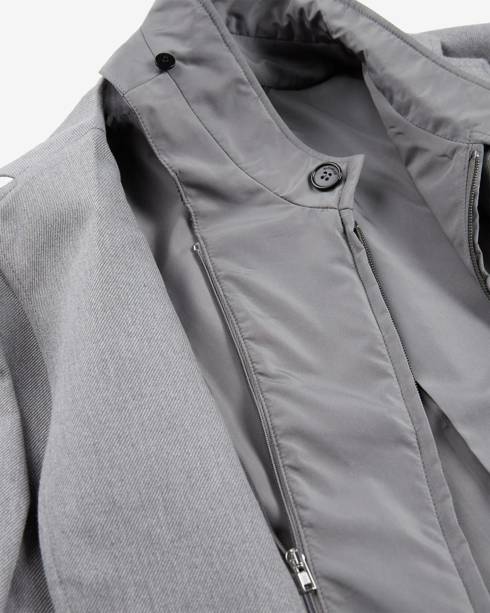 Regular fit wool and cotton drill jacket - Image 8