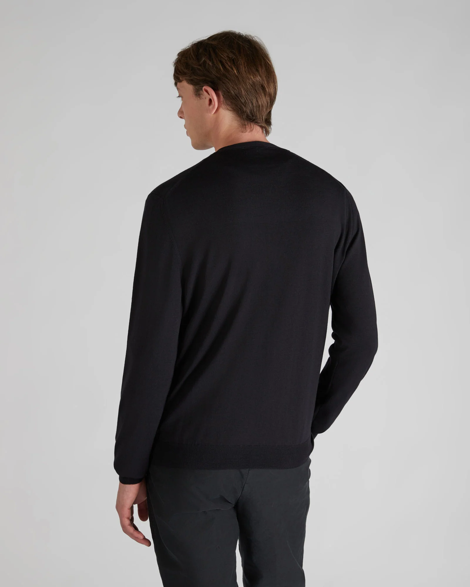 Slim-fit cardigan in certified Flexwool - Image 3