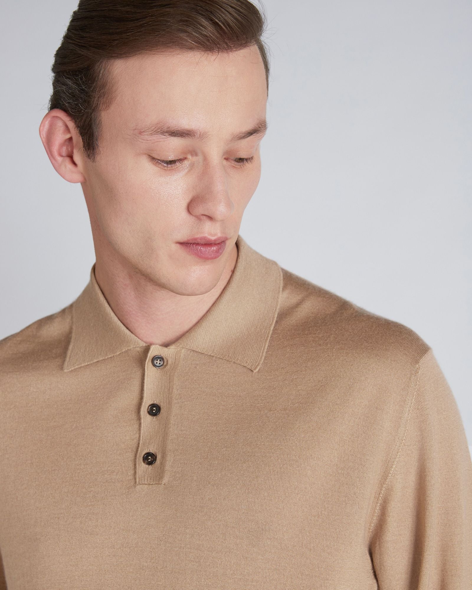 Slim-fit cashmere and silk polo shirt - Image 4