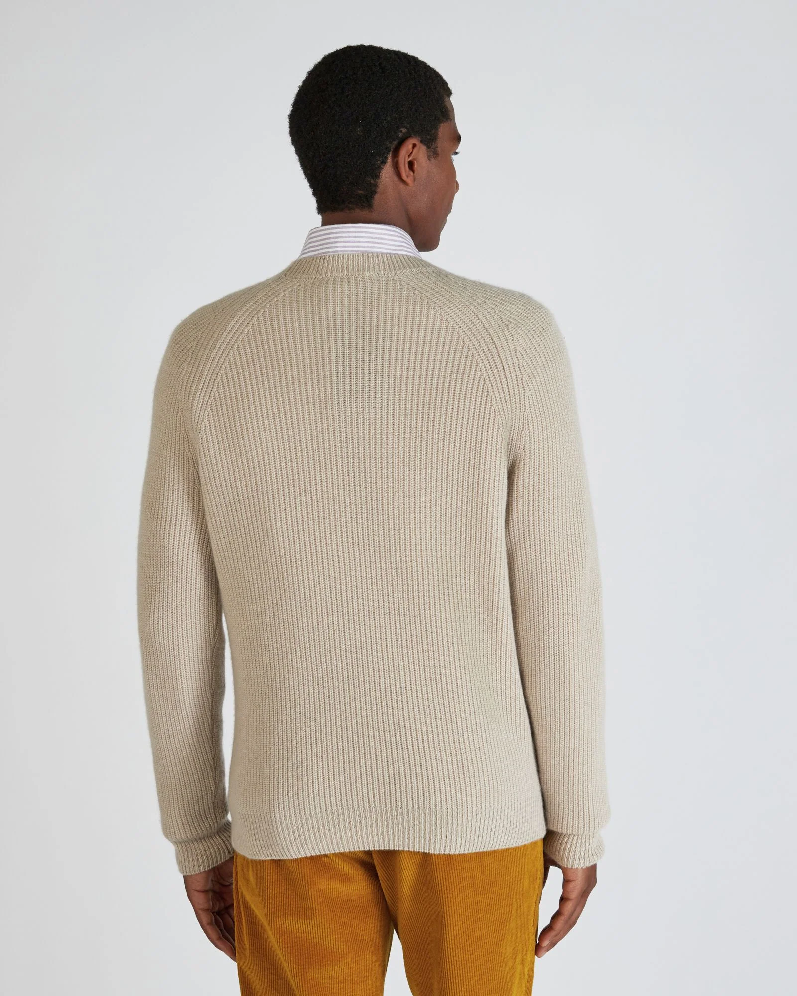 Slim fit cashmere crewneck sweater - Image 3