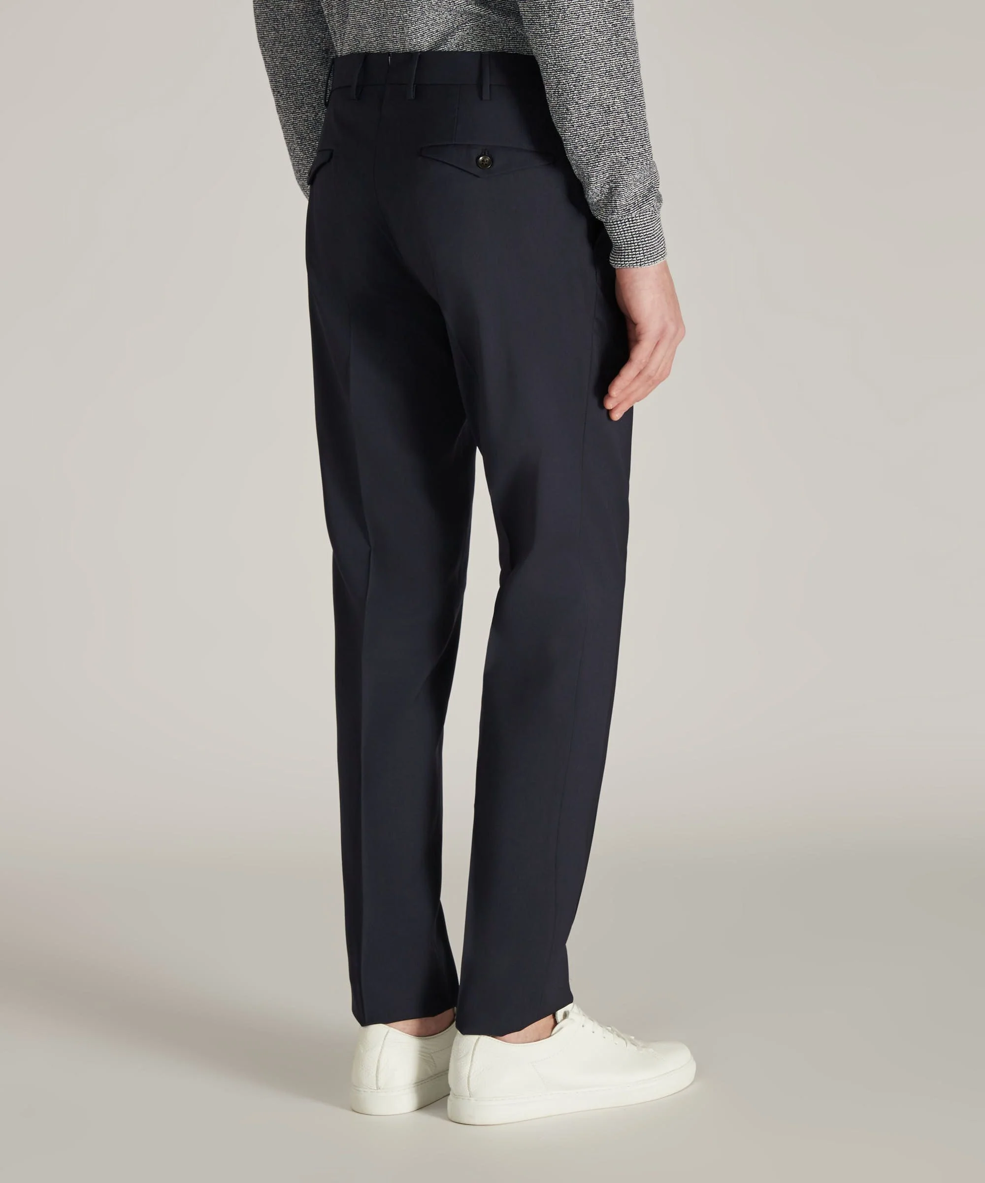 Slim-fit certified tropical wool trousers - Image 3