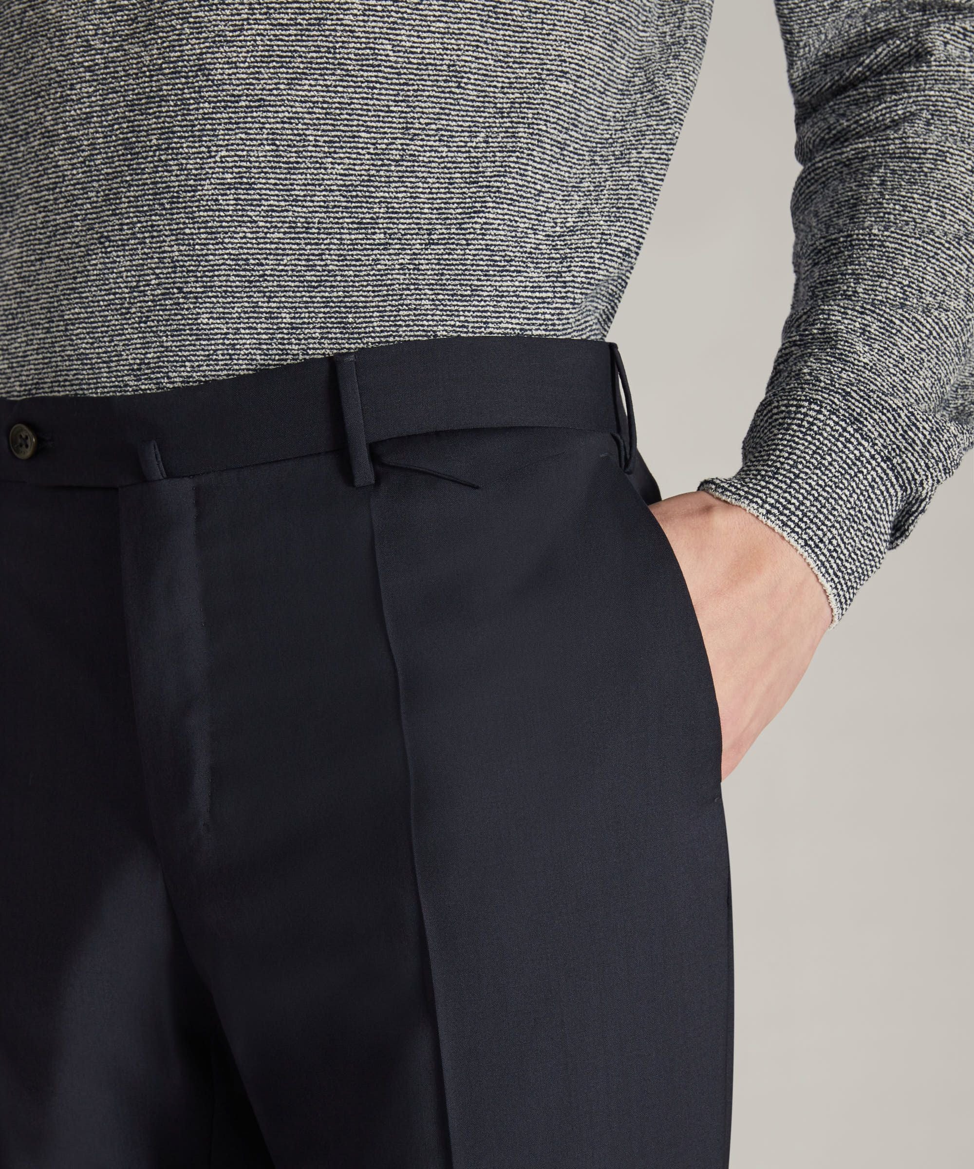 Slim-fit certified tropical wool trousers - Image 4