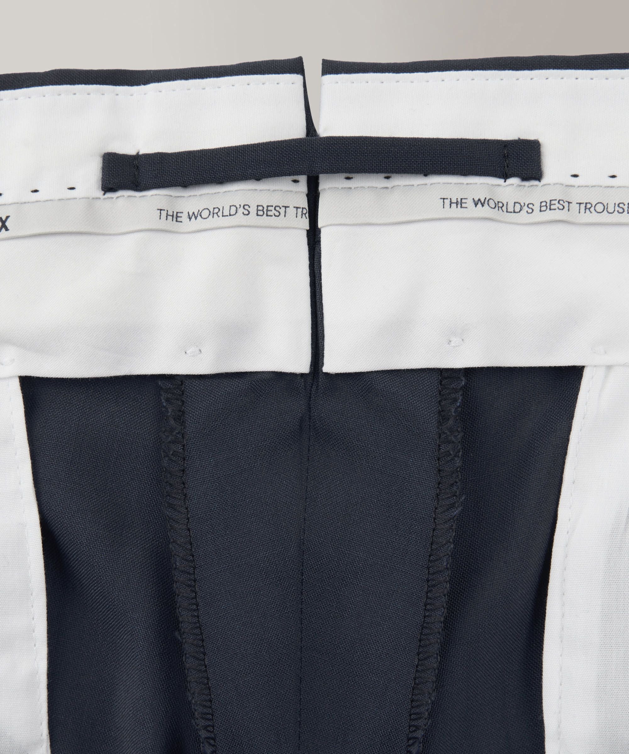 Slim-fit certified tropical wool trousers - Image 9