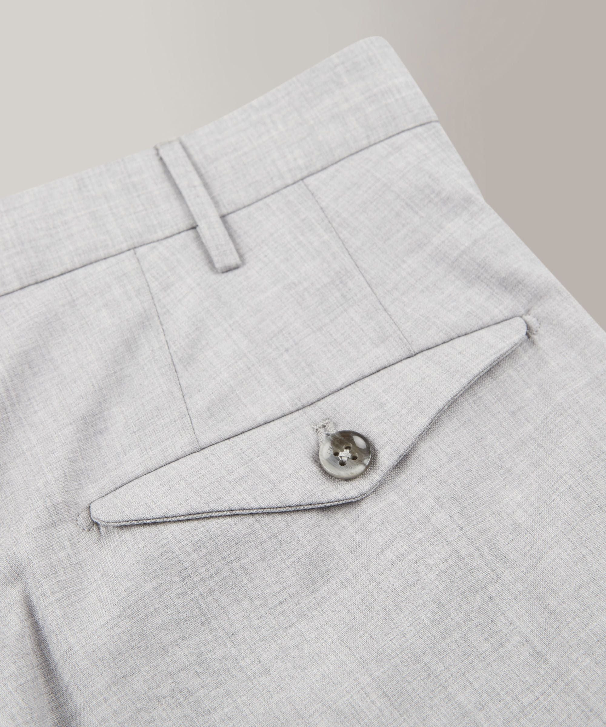 Slim-fit certified tropical wool trousers - Image 10