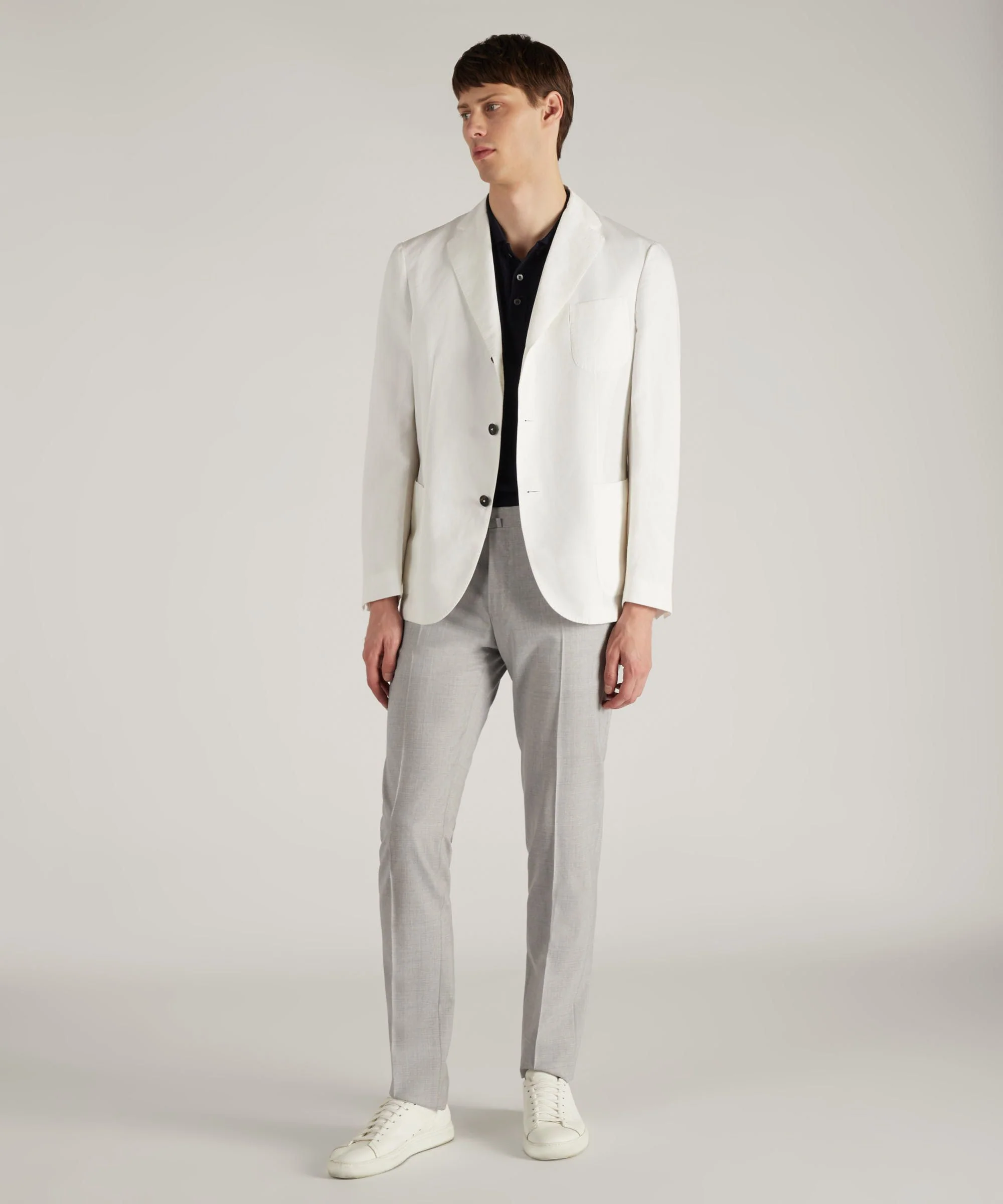 Slim-fit certified tropical wool trousers - Image 5