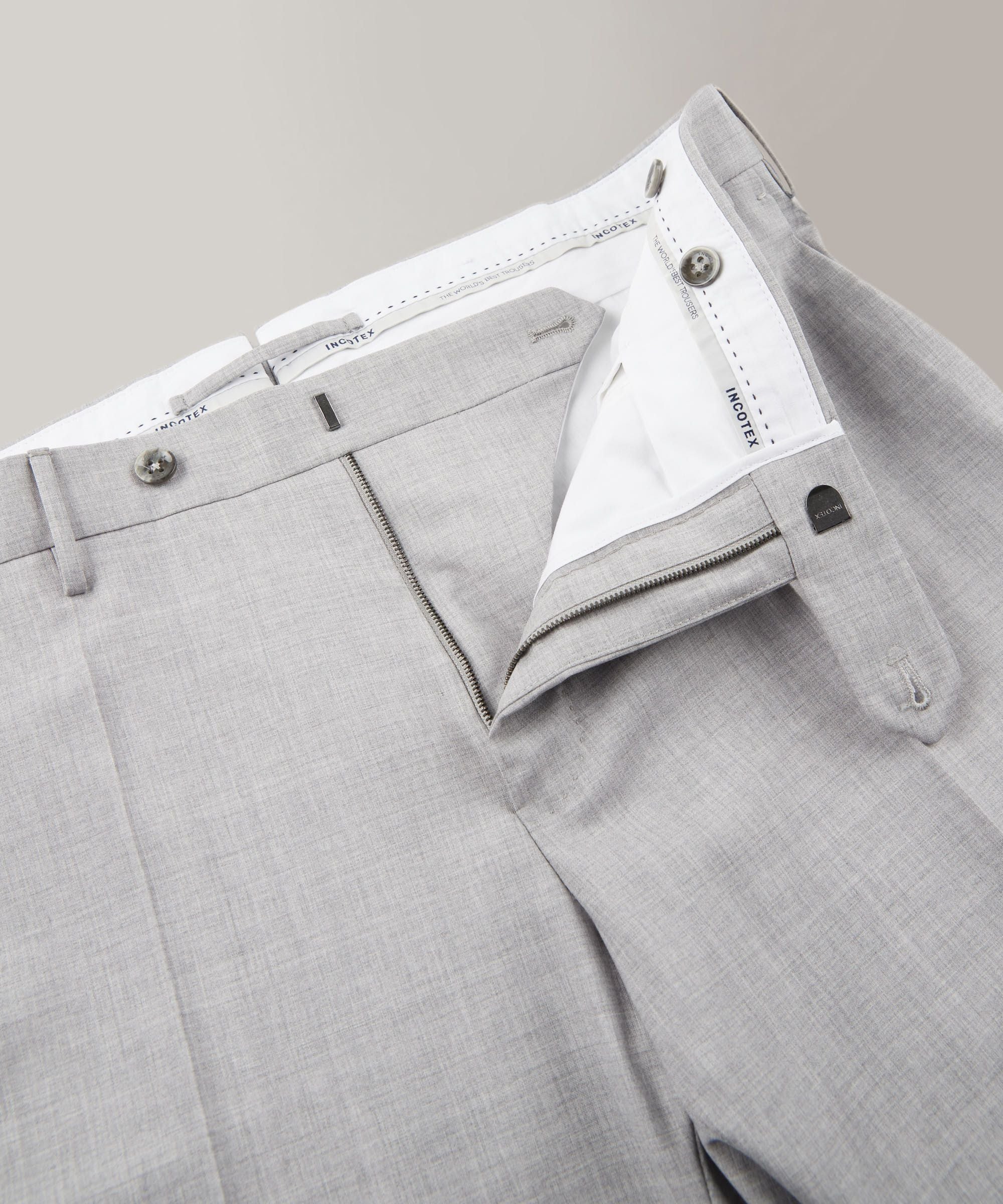 Slim-fit certified tropical wool trousers - Image 7