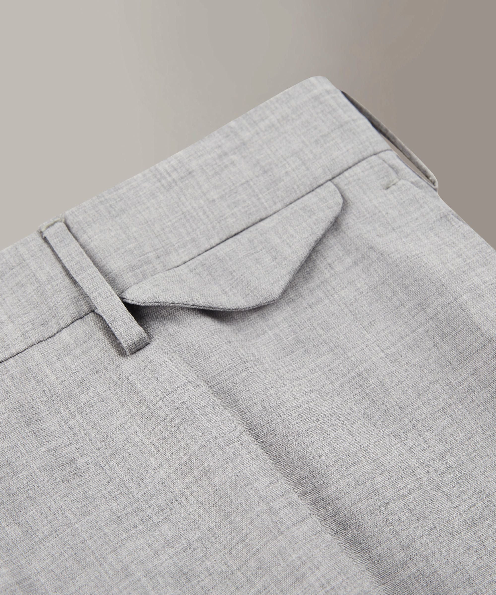 Slim-fit certified tropical wool trousers - Image 8