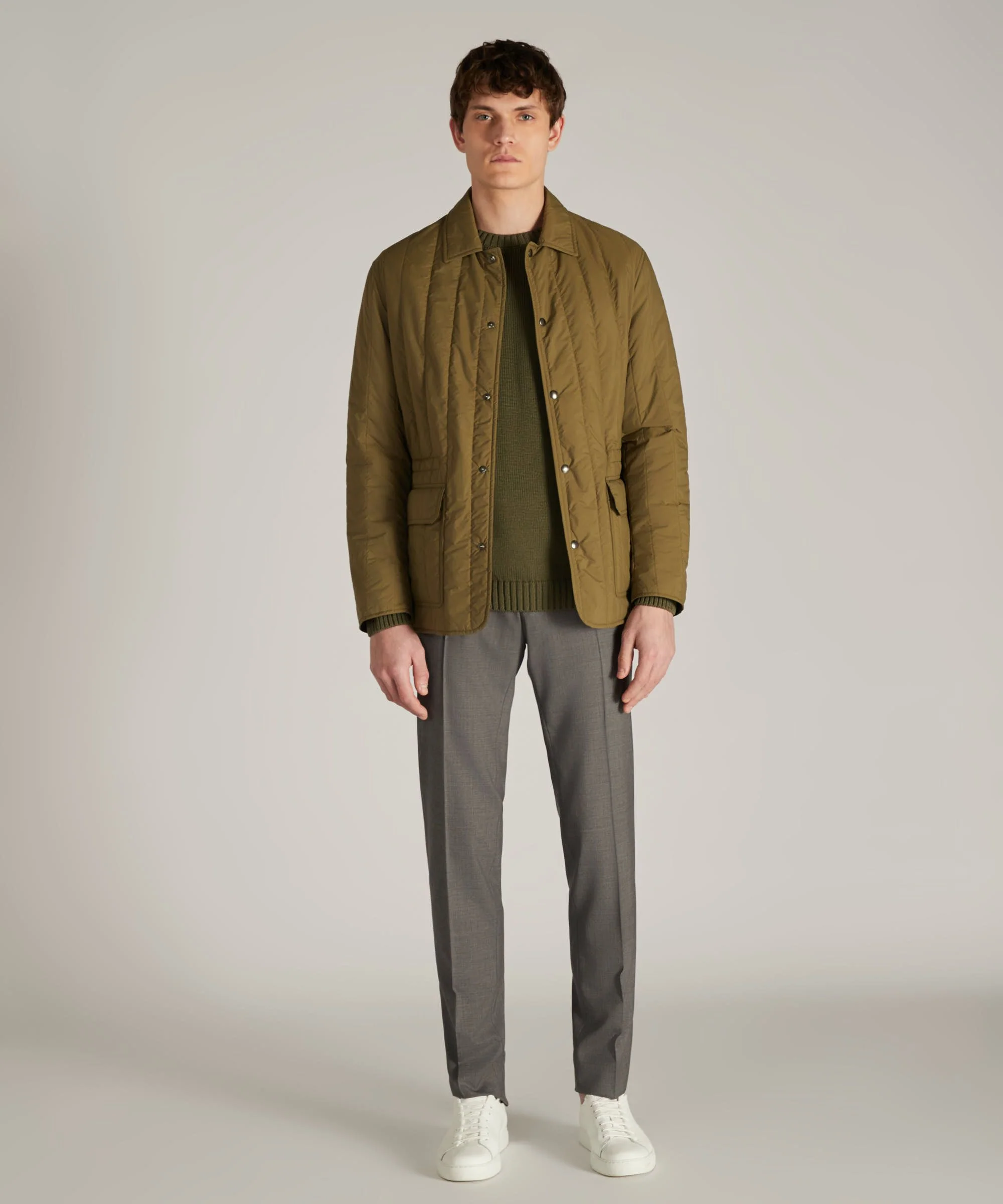 Slim-fit certified tropical wool trousers - Image 5