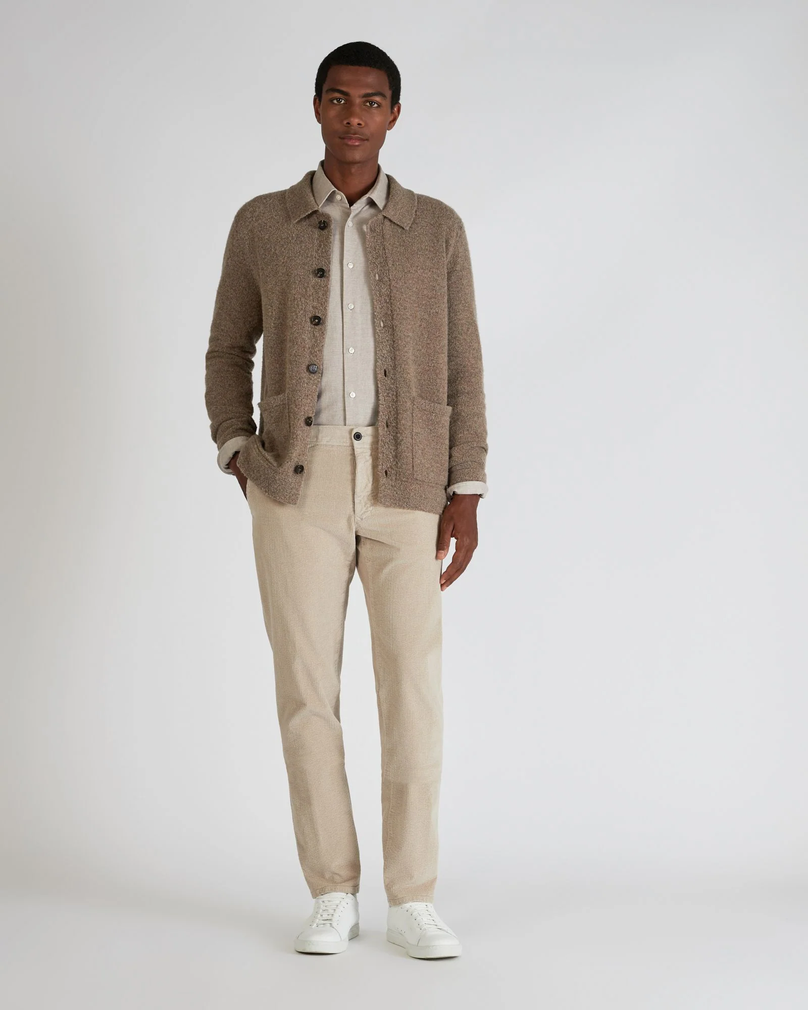 Slim fit corduroy trousers - Image 5