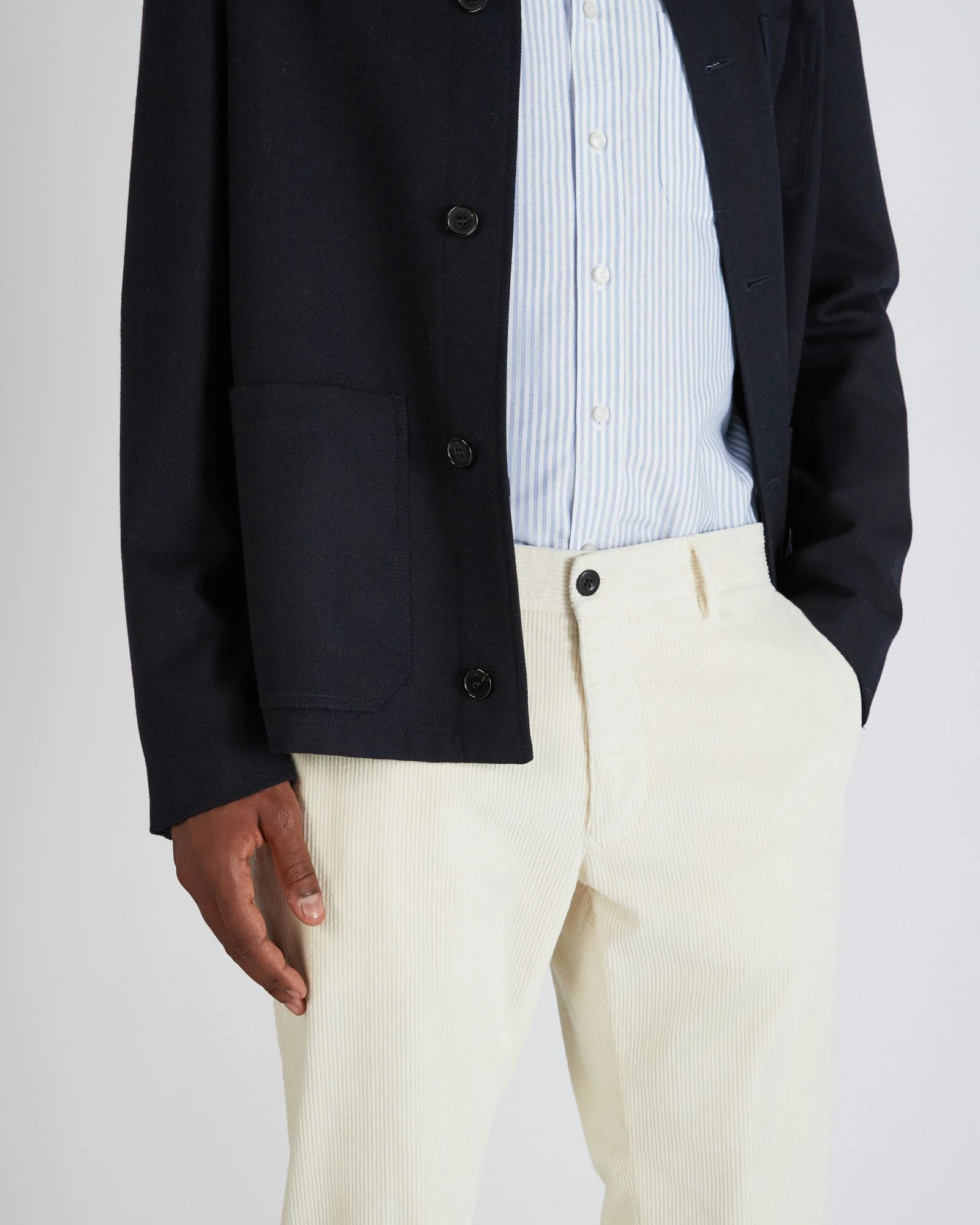 Slim fit corduroy trousers - Image 4