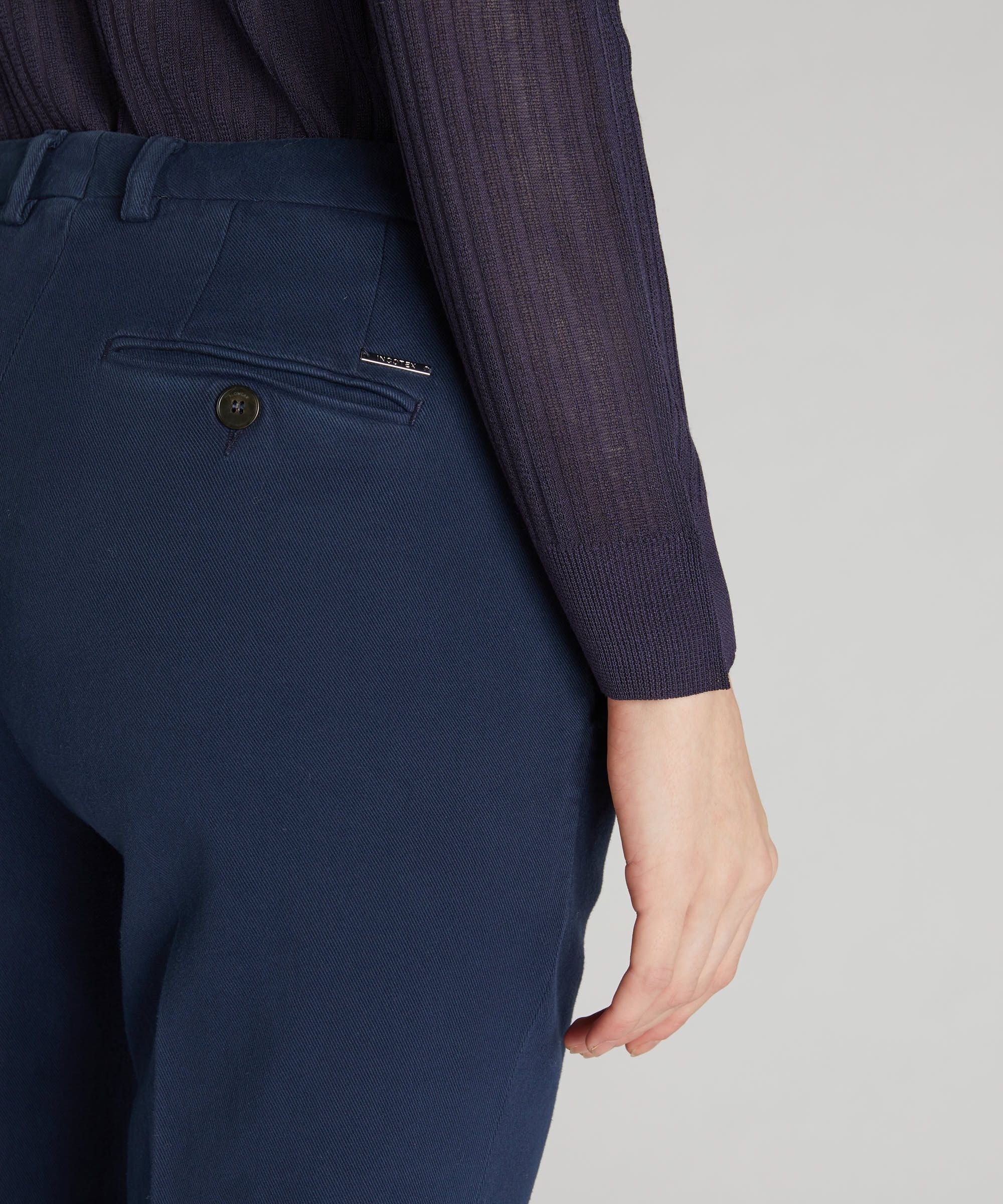 Slim-fit cotton drill trousers - Image 4