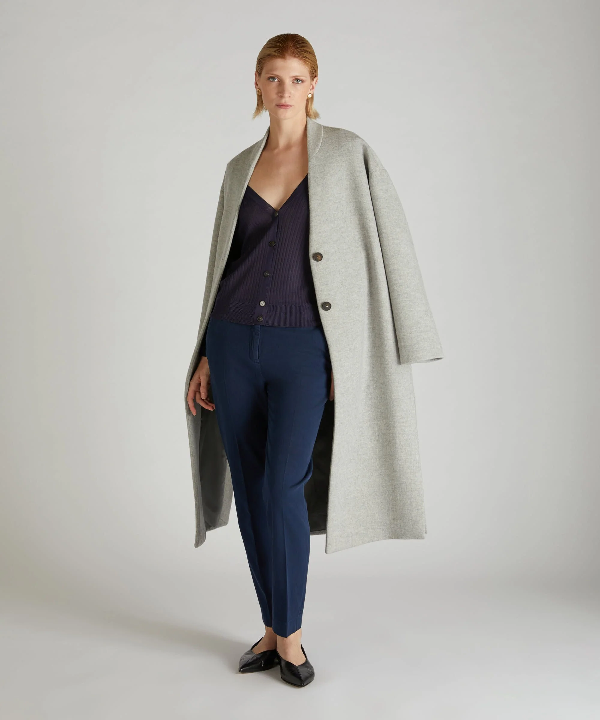 Slim-fit cotton drill trousers - Image 5