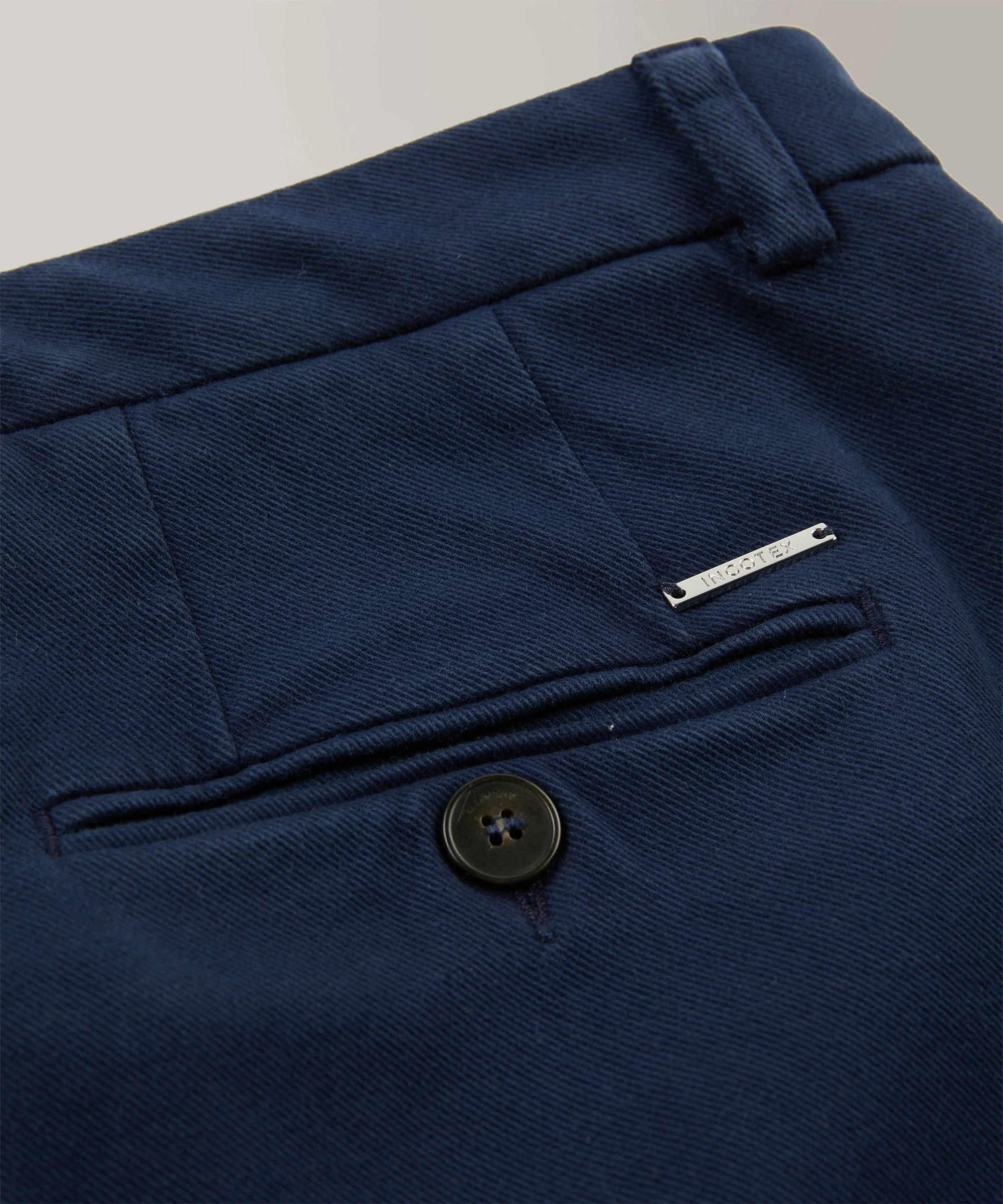 Slim-fit cotton drill trousers - Image 7