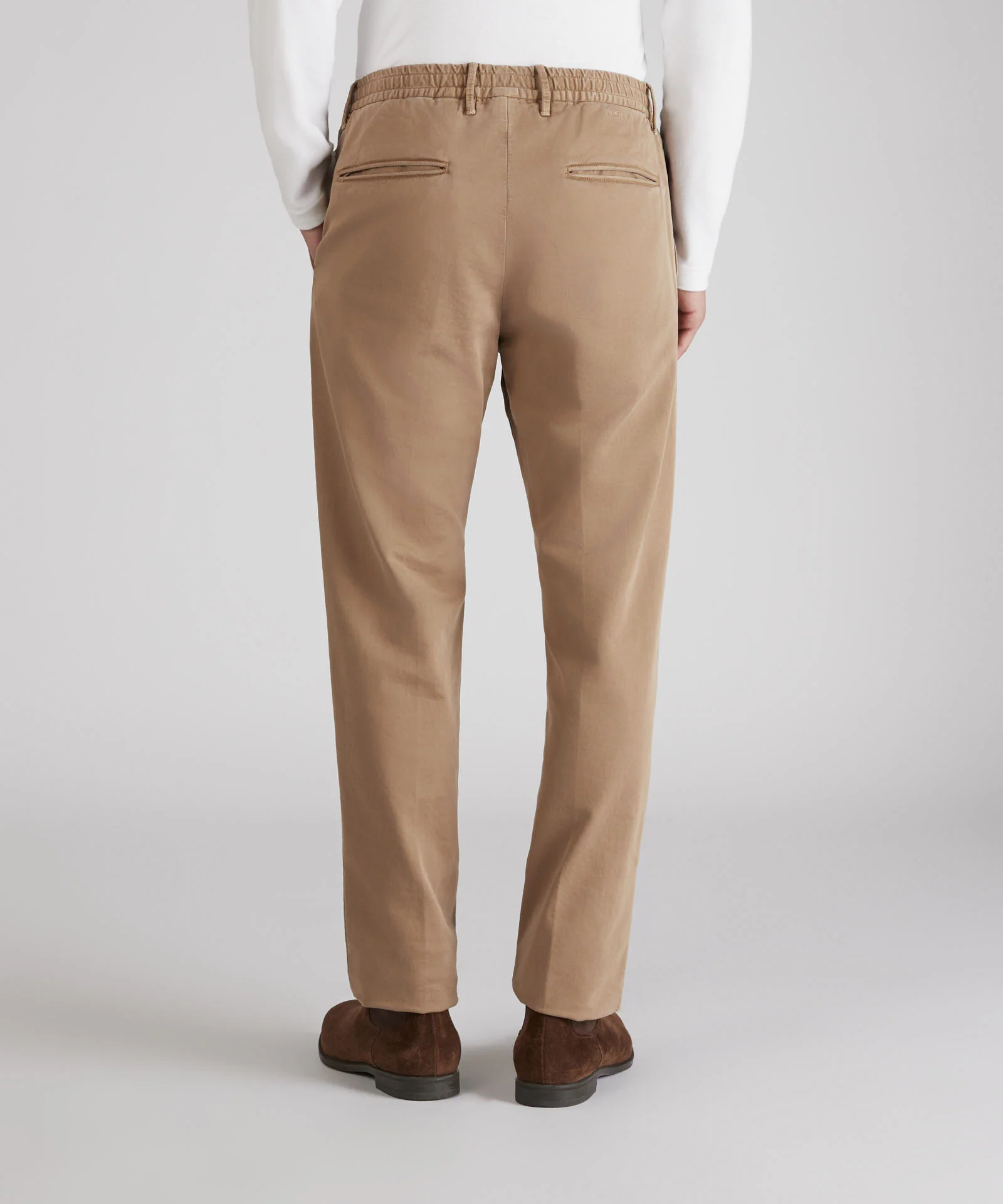 Slim-fit cotton satin trousers - Image 3